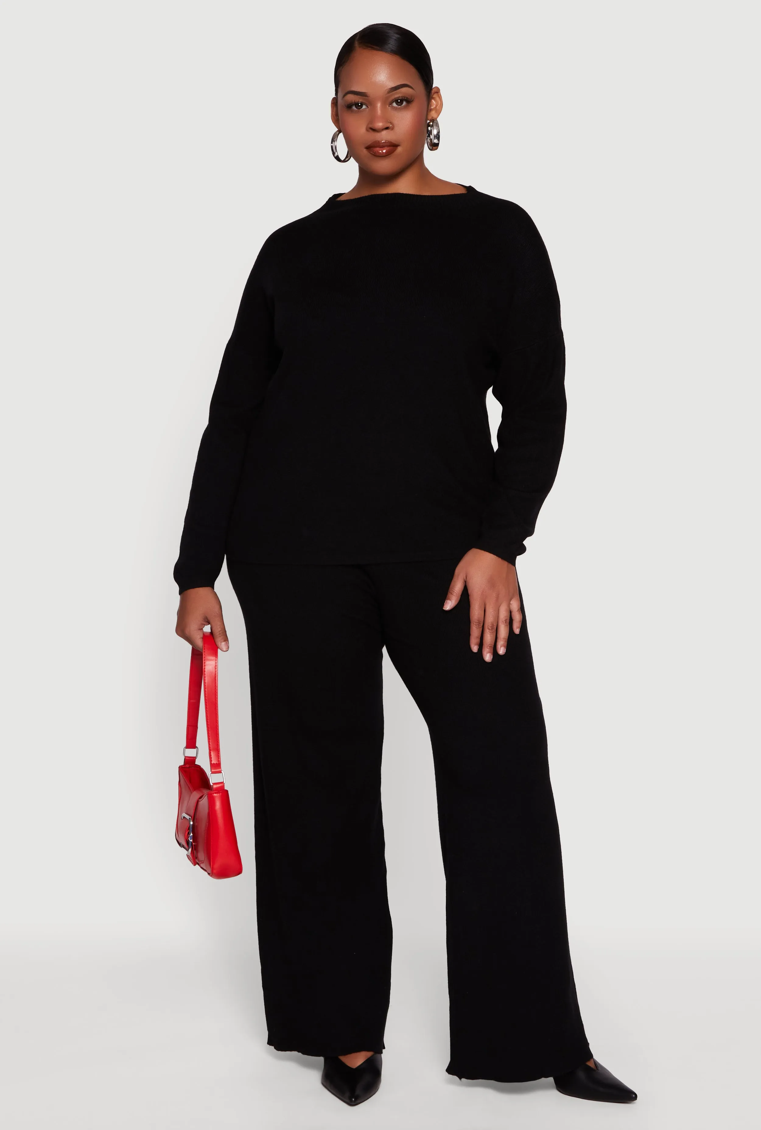 Plus Size Drawstring Detail Pull On Wide Leg Pants sold by Rainbow