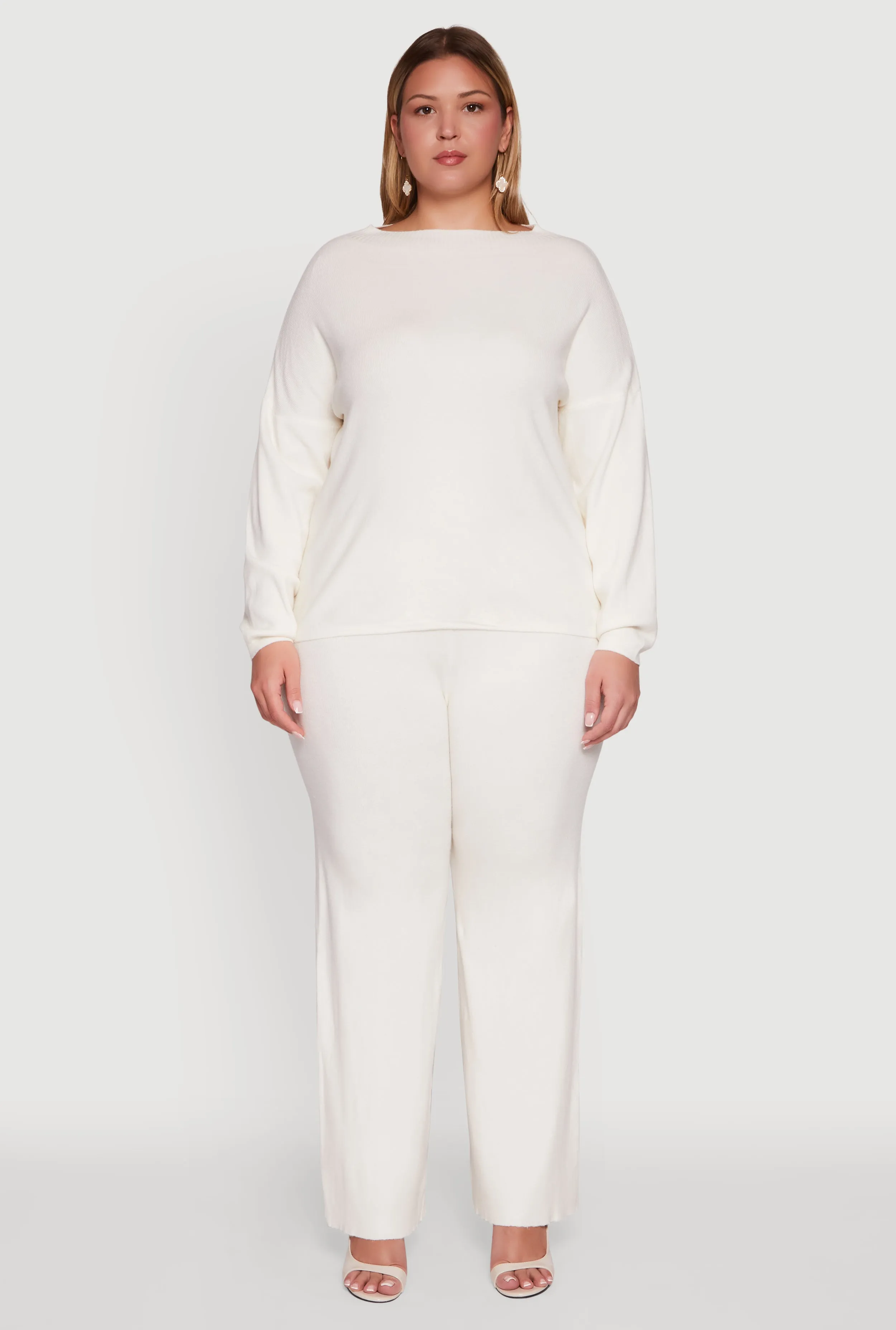 Plus Size Drawstring Detail Pull On Wide Leg Pants sold by Rainbow product image thumbnail 2