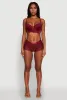 Lace Longline Plunge Bra with Cut Out Detail sold by Rainbow
