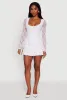 Floral Lace Ruffle Tiered Keyhole Back Mini Dress sold by Rainbow
