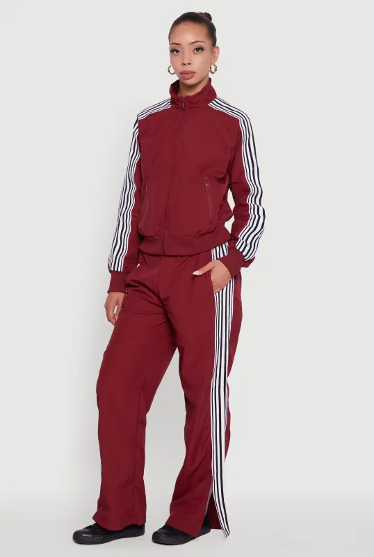 Side Striped Nylon Track Pants sold by Rainbow