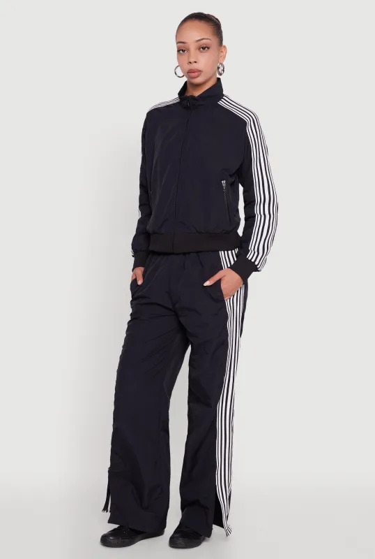 Side Striped Nylon Track Pants sold by Rainbow