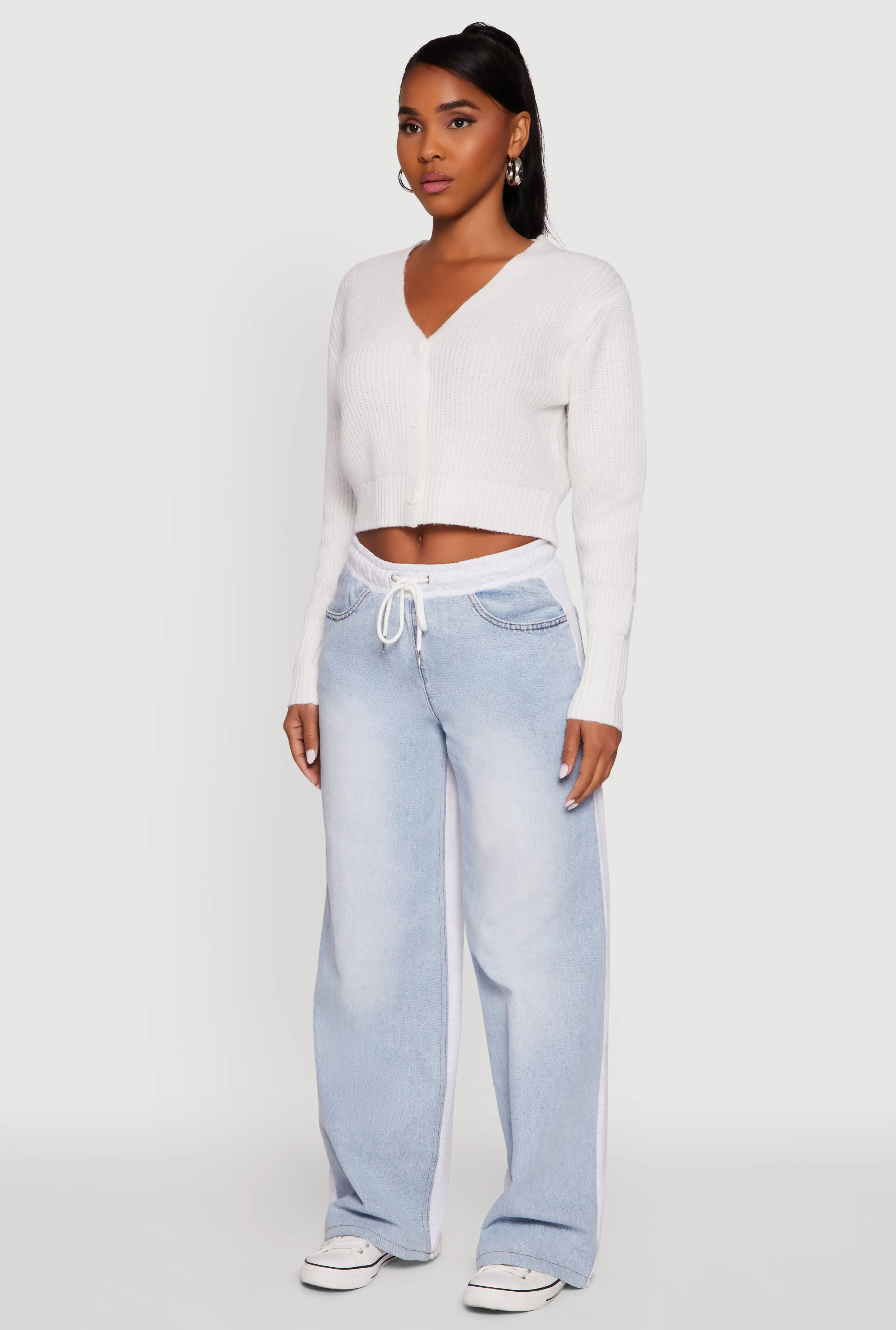 Classic Fit Button Front Cropped Cardigan sold by Rainbow product image thumbnail 5