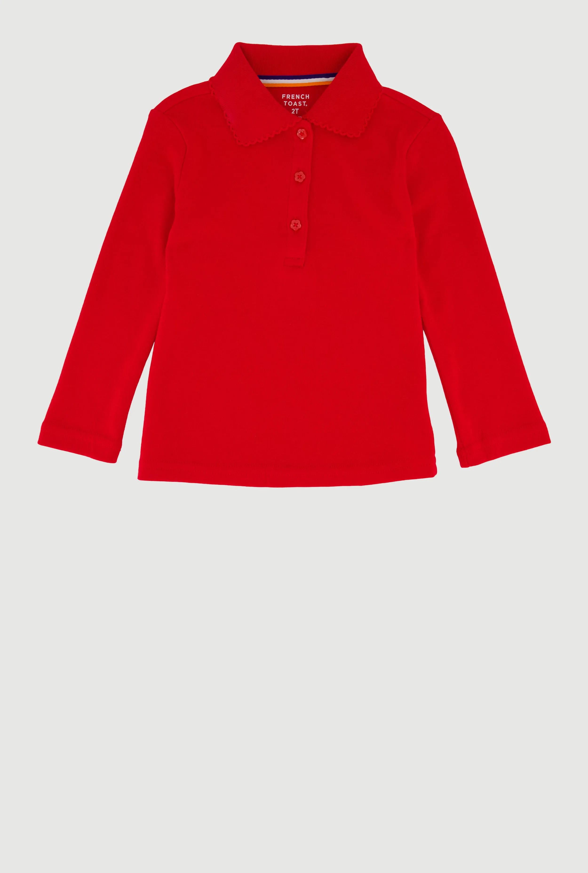 Girls 2T-4T Long Sleeve Polo Shirt sold by Rainbow
