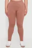 Plus Size High Waisted Basic Fleece Lined Leggings sold by Rainbow