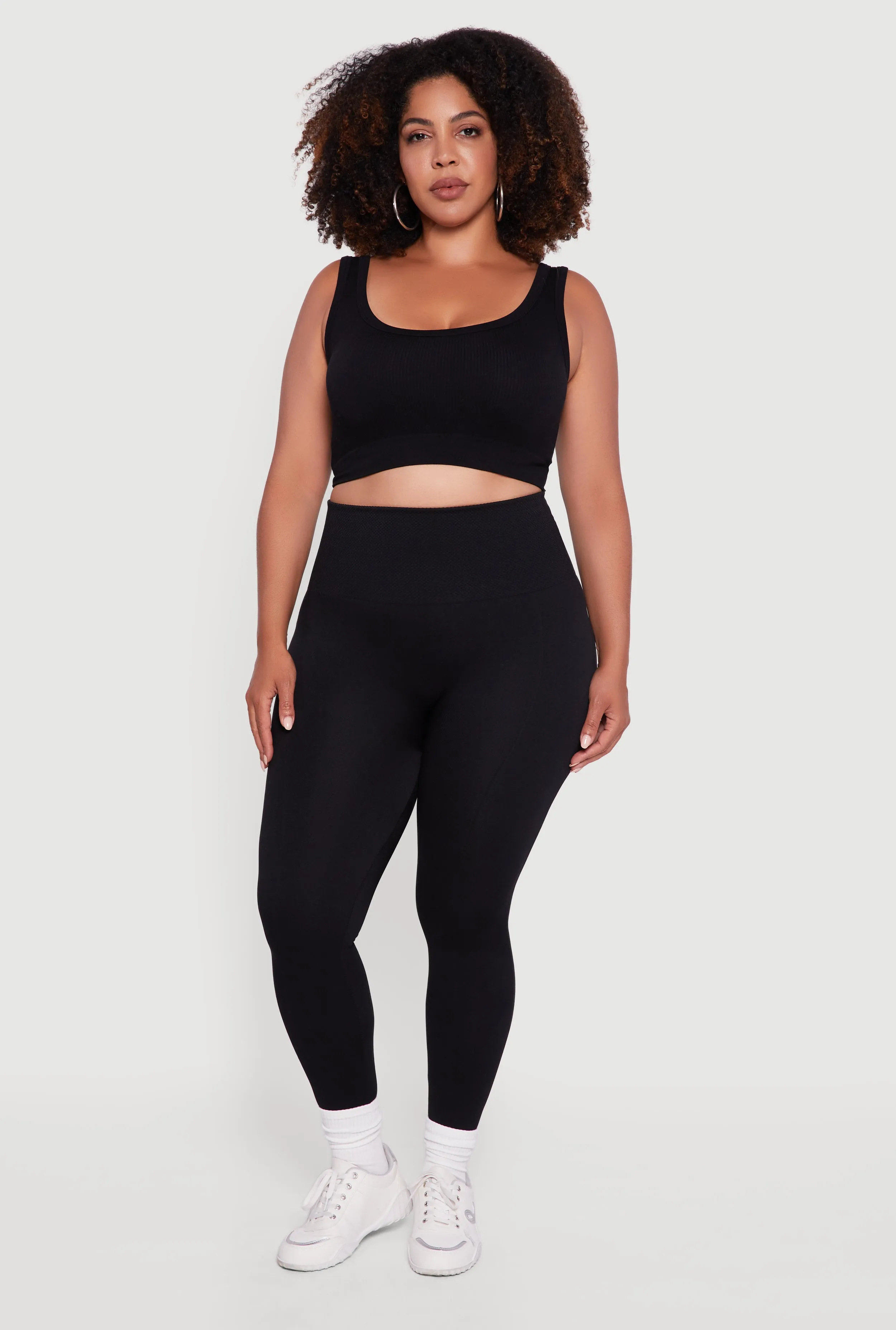 Plus Size Twill High Waisted Leggings sold by Rainbow