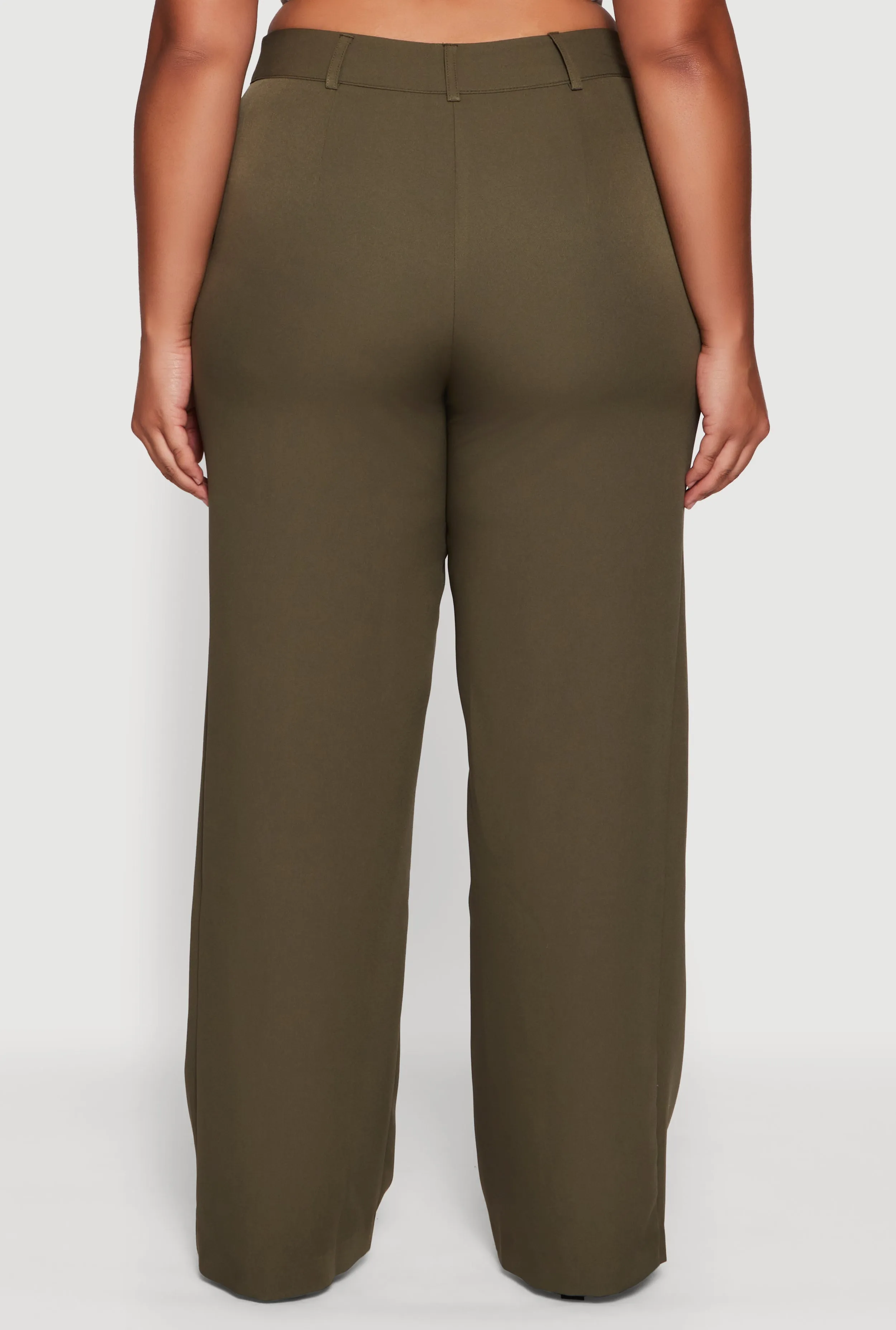 Plus Size Crepe Knit Wide Leg Dress Pants sold by Rainbow product image thumbnail 5