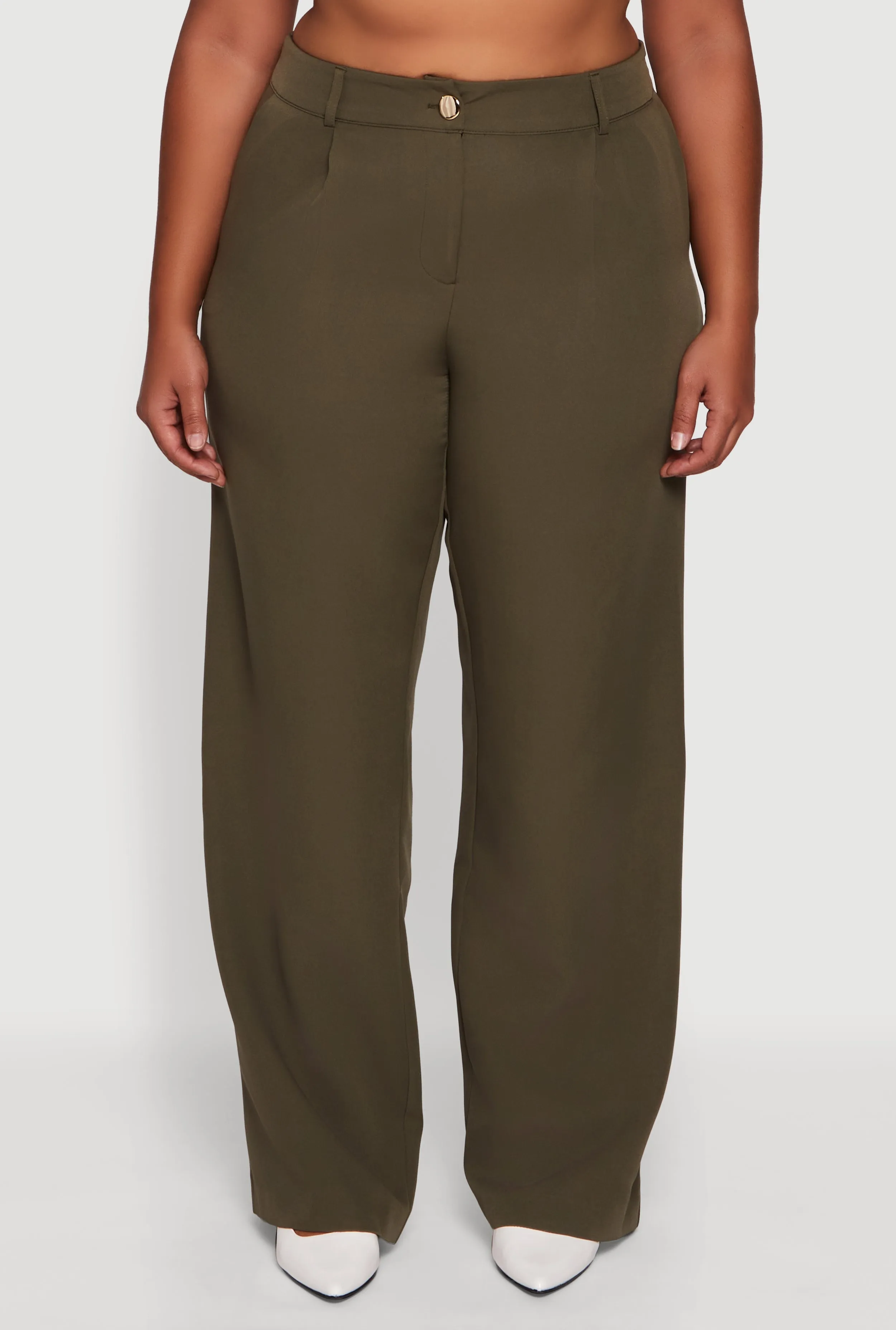 Plus Size Crepe Knit Wide Leg Dress Pants sold by Rainbow product image thumbnail 3