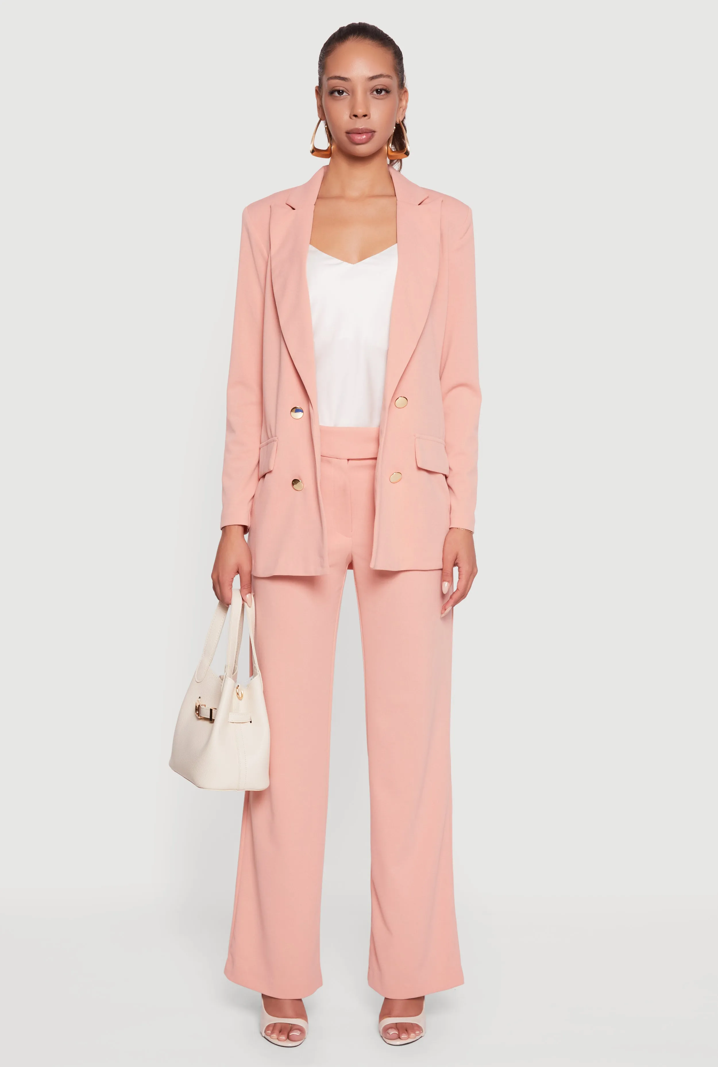 Crepe Knit Pleated Straight Leg Pants sold by Rainbow product image thumbnail 2