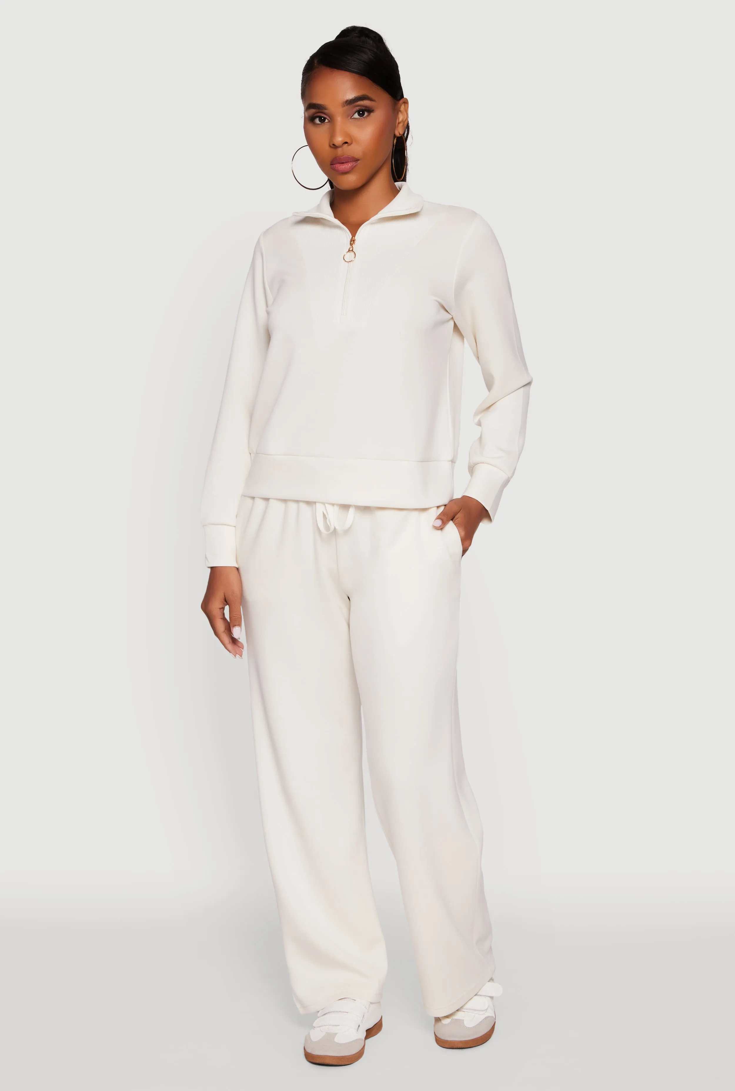 Faux Drawstring High Waisted Casual Pants sold by Rainbow