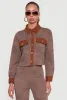 Corduroy Contrast Trim Button Front Shirt sold by Rainbow