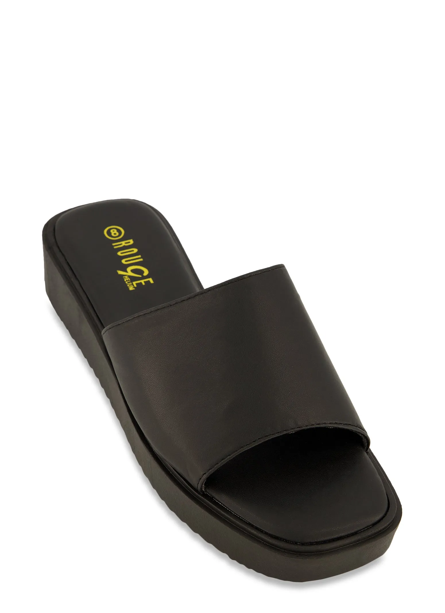 Solid Square Toe Platform Slide Sandals sold by Rainbow product image thumbnail 2