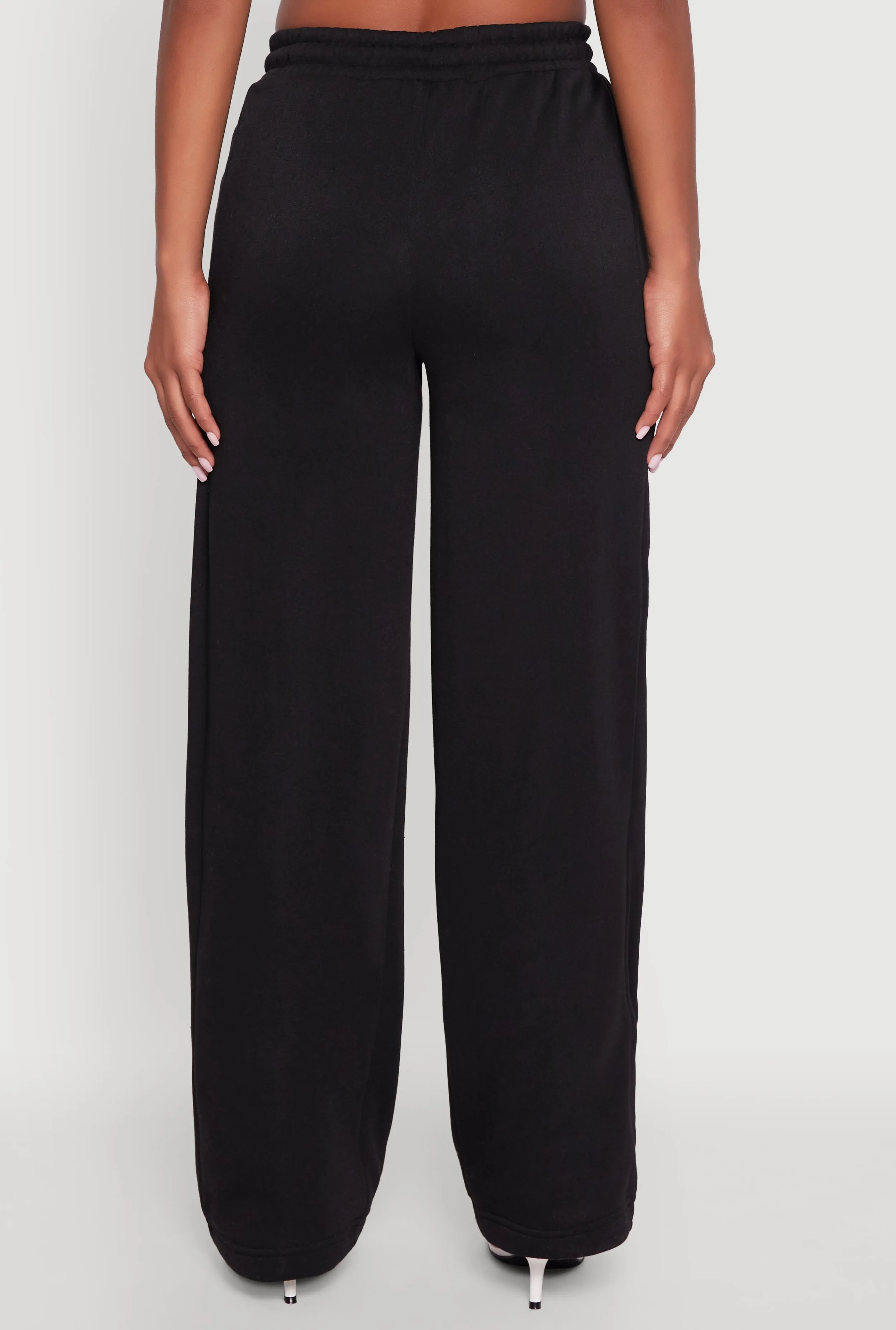 High Waisted Fleece Wide Leg Pants with Pockets sold by Rainbow product image thumbnail 5