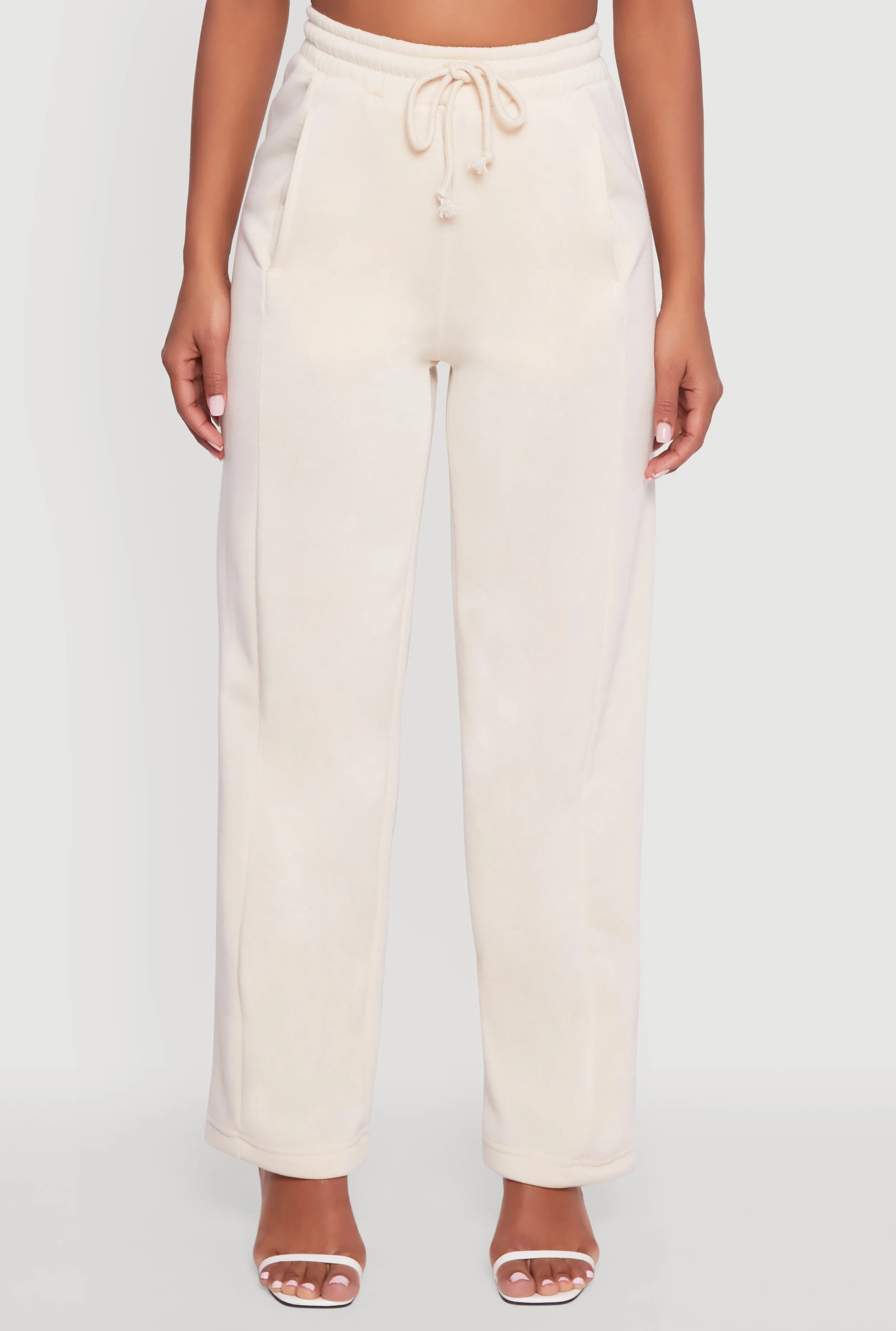 High Waisted Fleece Wide Leg Pants with Pockets sold by Rainbow product image thumbnail 3