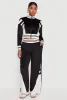Velour High Waisted Striped Detail Wide Leg Pants sold by Rainbow