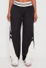 Velour High Waisted Striped Detail Wide Leg Pants sold by Rainbow