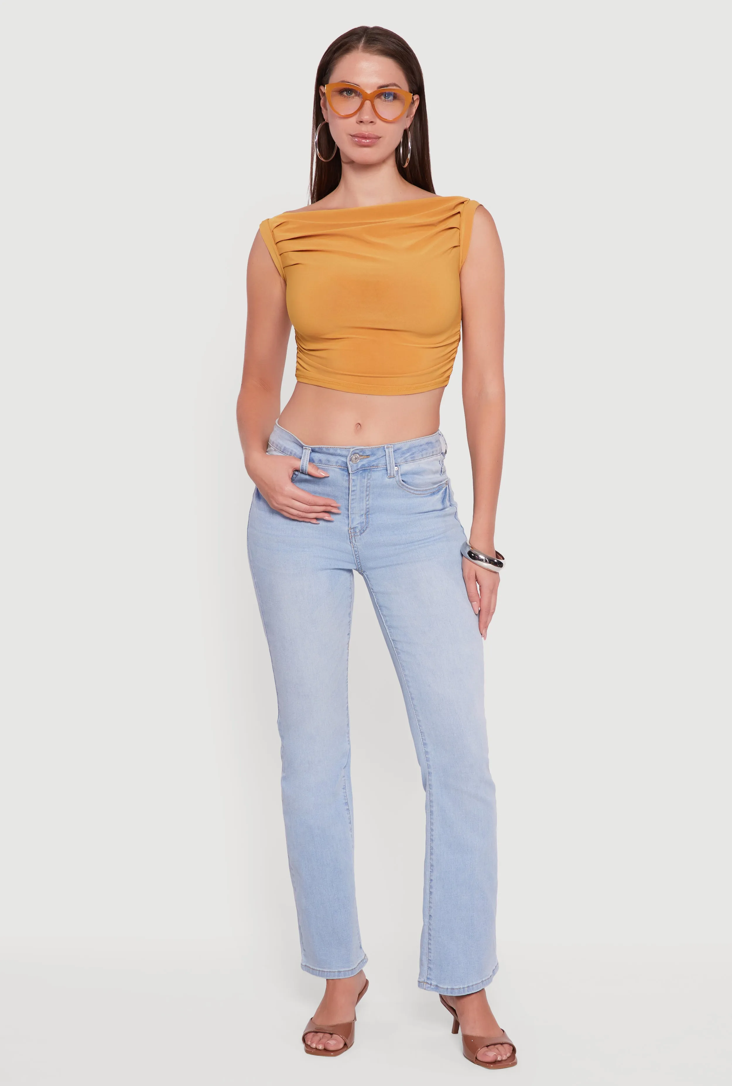 Chic Sleeveless Pleated Blouse sold by Rainbow