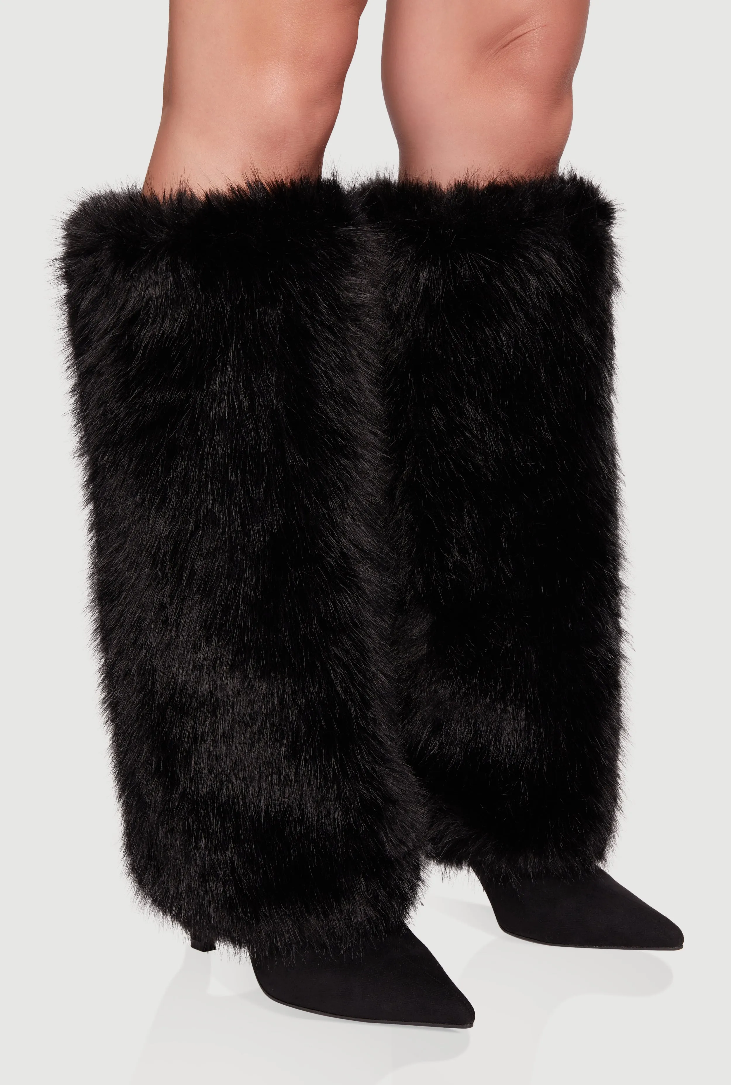 Faux Fur Stiletto Knee High Boots sold by Rainbow product image thumbnail 2