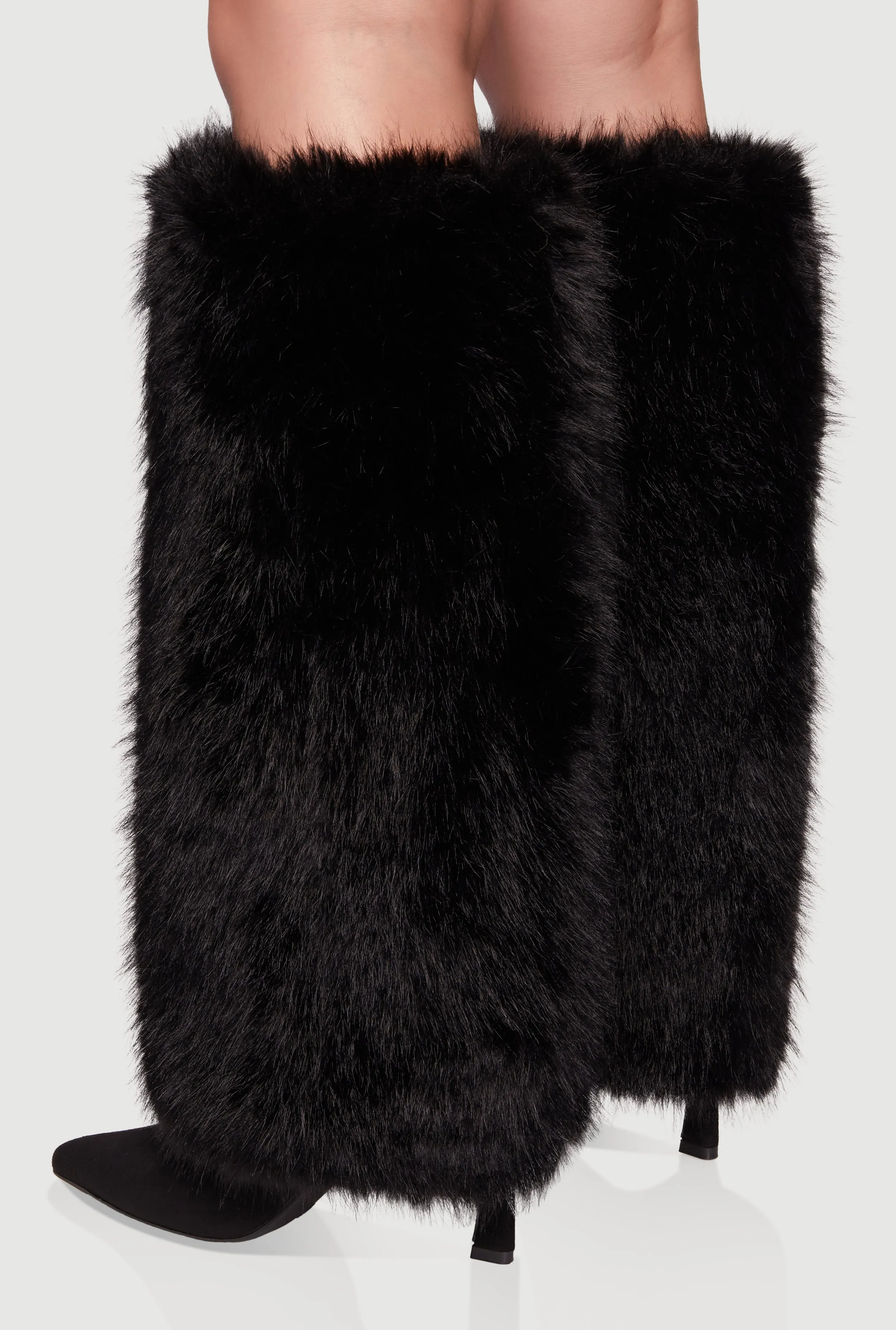 Faux Fur Stiletto Knee High Boots sold by Rainbow product image thumbnail 3