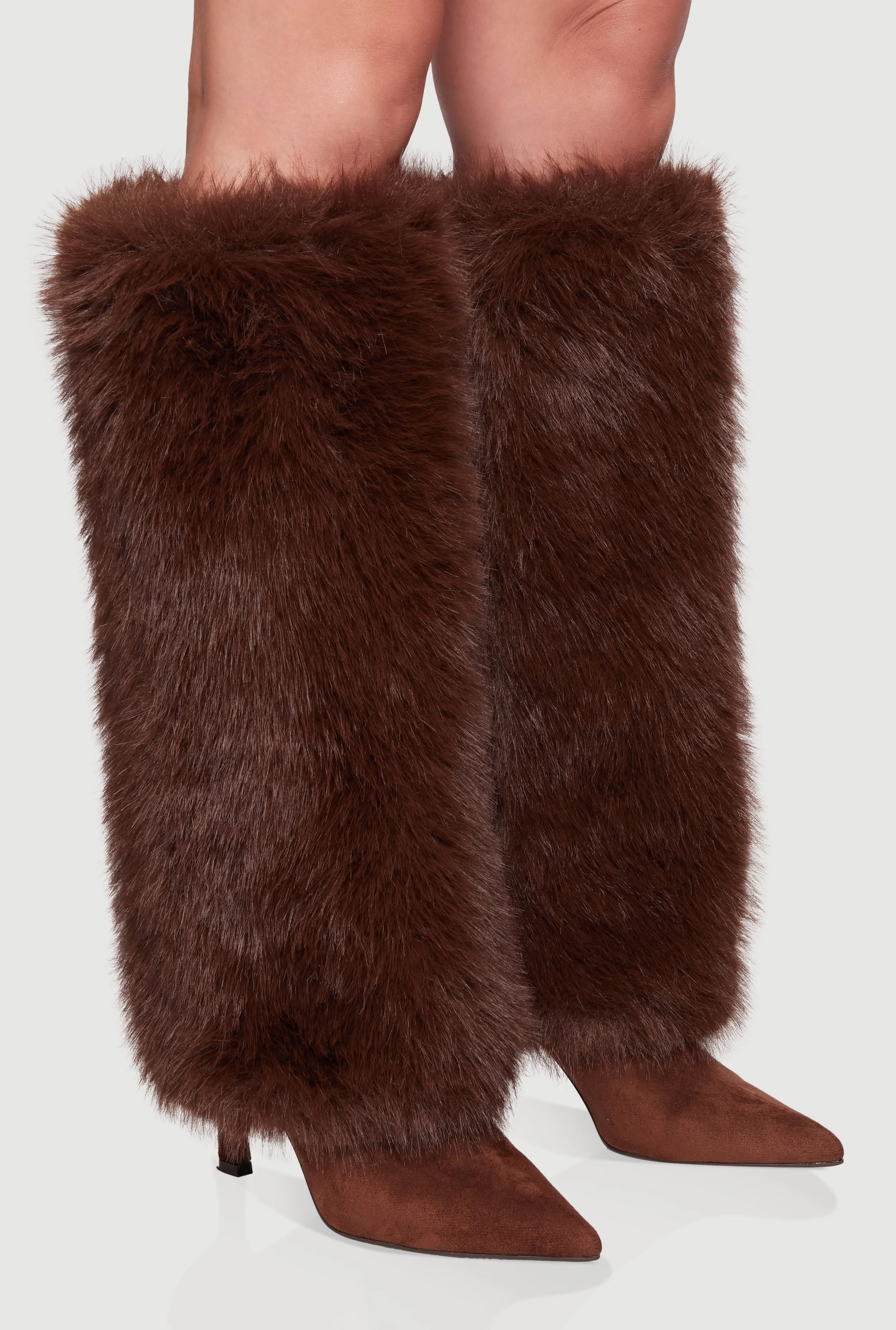 Faux Fur Stiletto Knee High Boots sold by Rainbow product image thumbnail 2