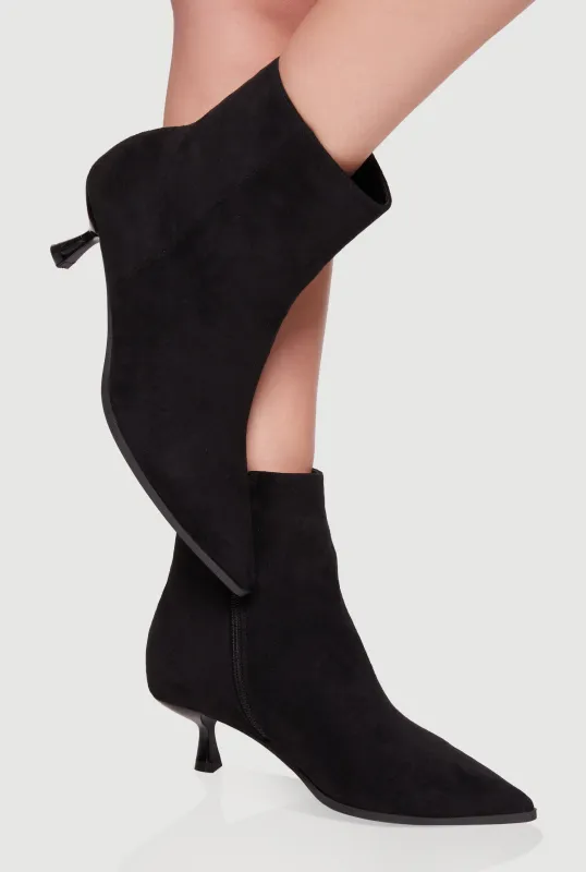 Pointed Toe Low Heel Ankle Boots sold by Rainbow