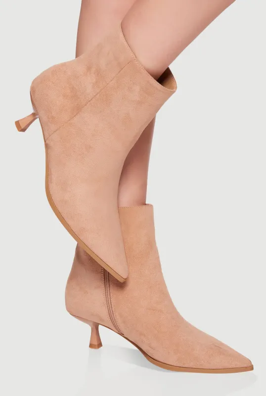 Pointed Toe Low Heel Ankle Boots sold by Rainbow
