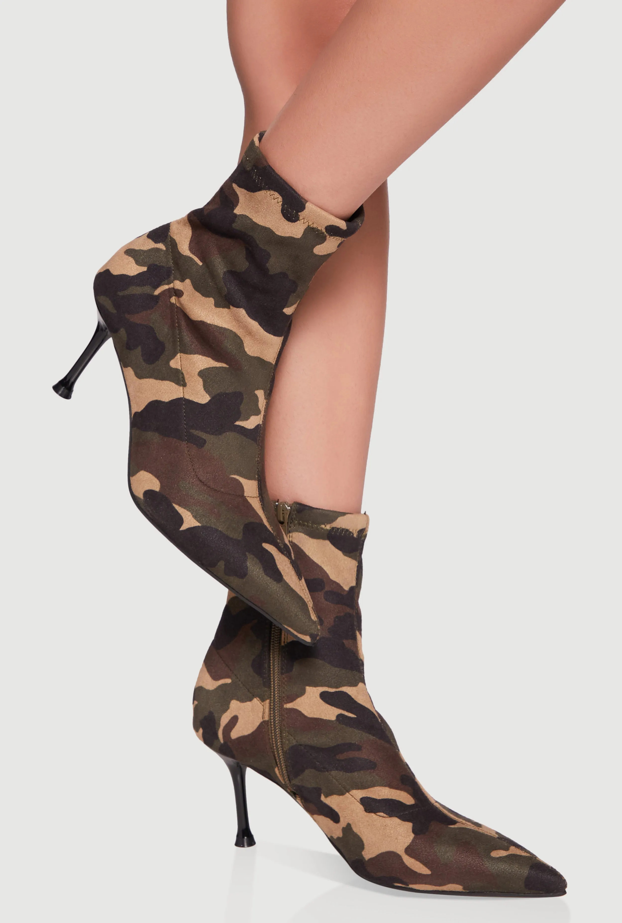 Pointed Toe Stiletto Heel Ankle Boots sold by Rainbow