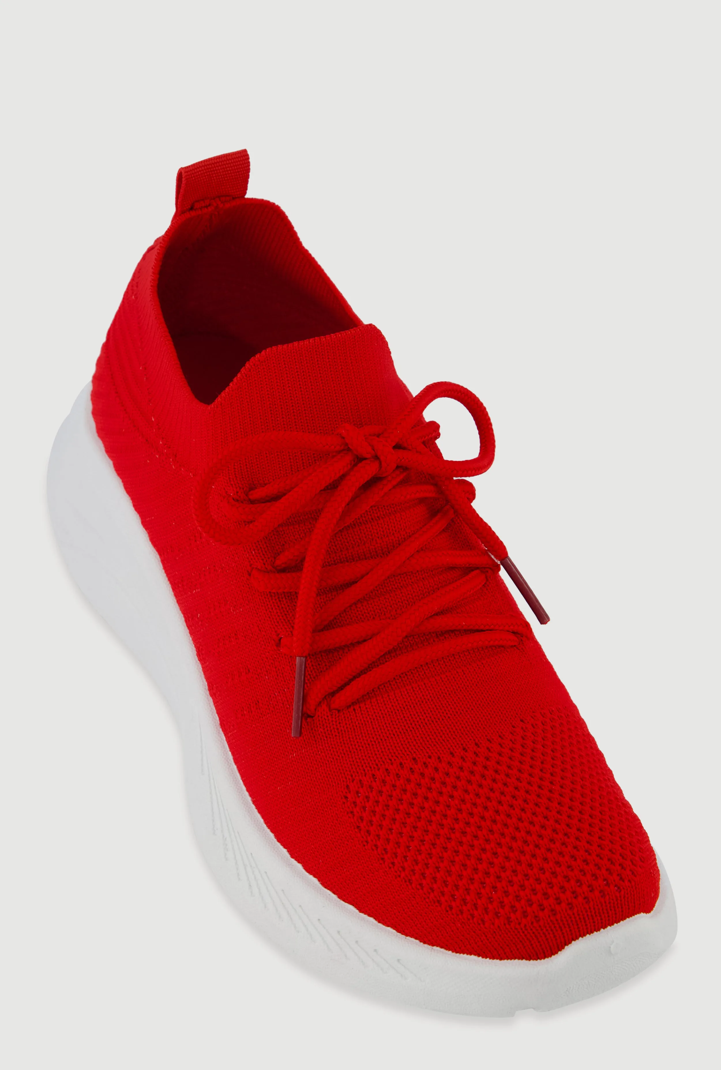 Lace Up Textured Knit Sneakers sold by Rainbow