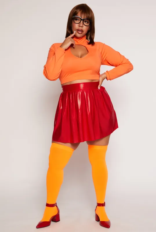 Plus Size Sexy Smarty Detective Costume with Wig sold by Rainbow