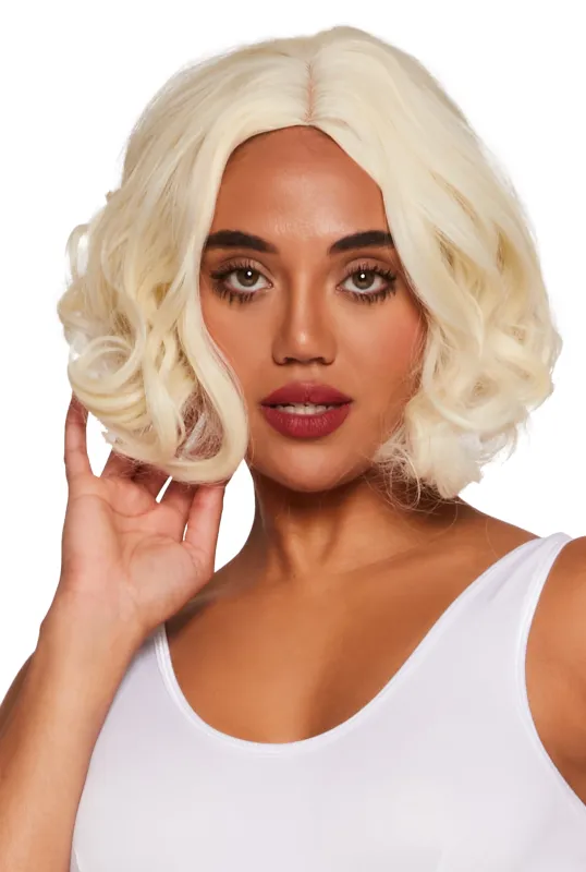 Blonde Curly Bob Wig sold by Rainbow