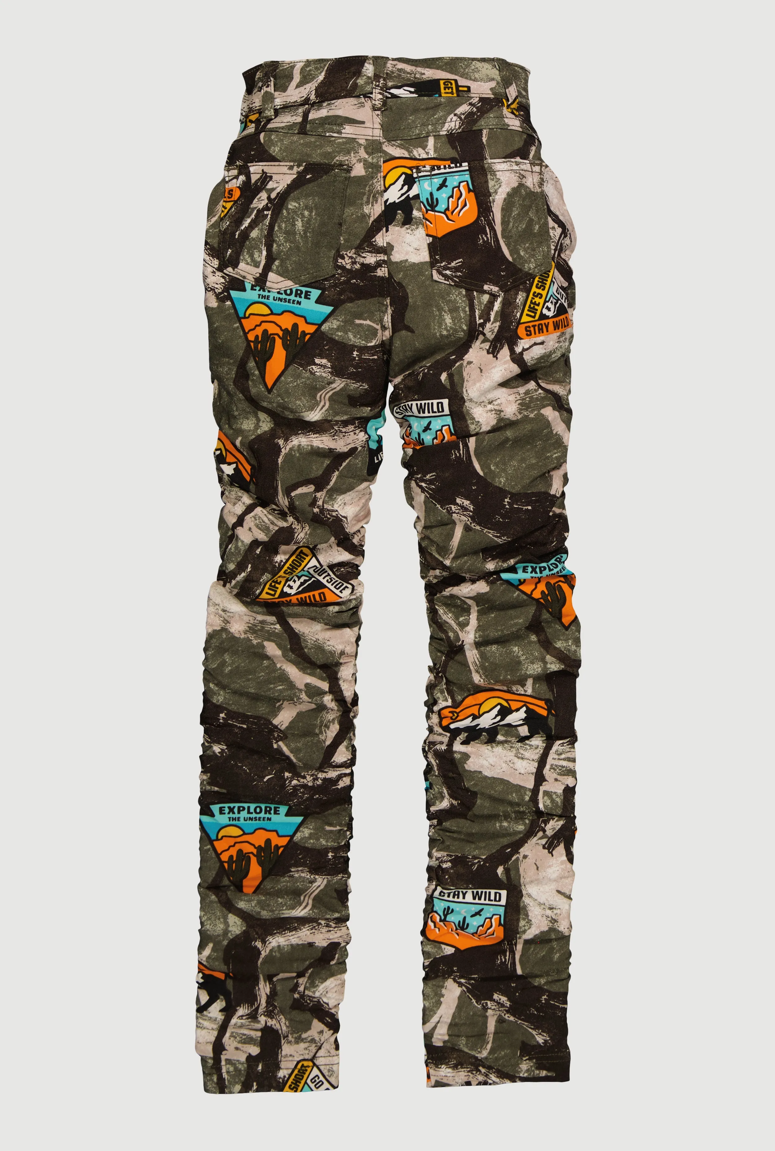 Girls Camo Hyper Stretch Stacked Skinny Leg Pants sold by Rainbow product image thumbnail 5