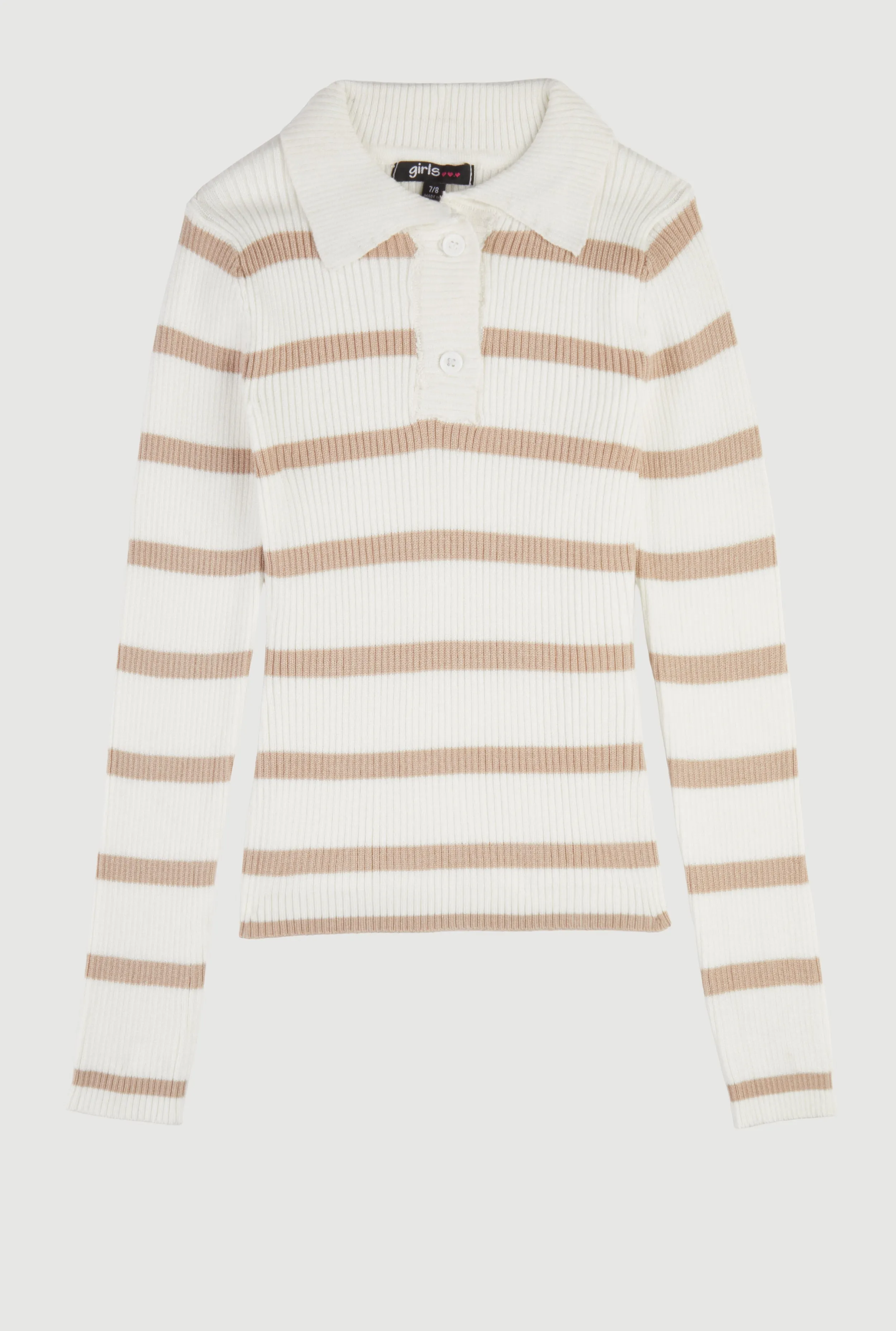 Girls Striped Collared Sweater sold by Rainbow product image thumbnail 2
