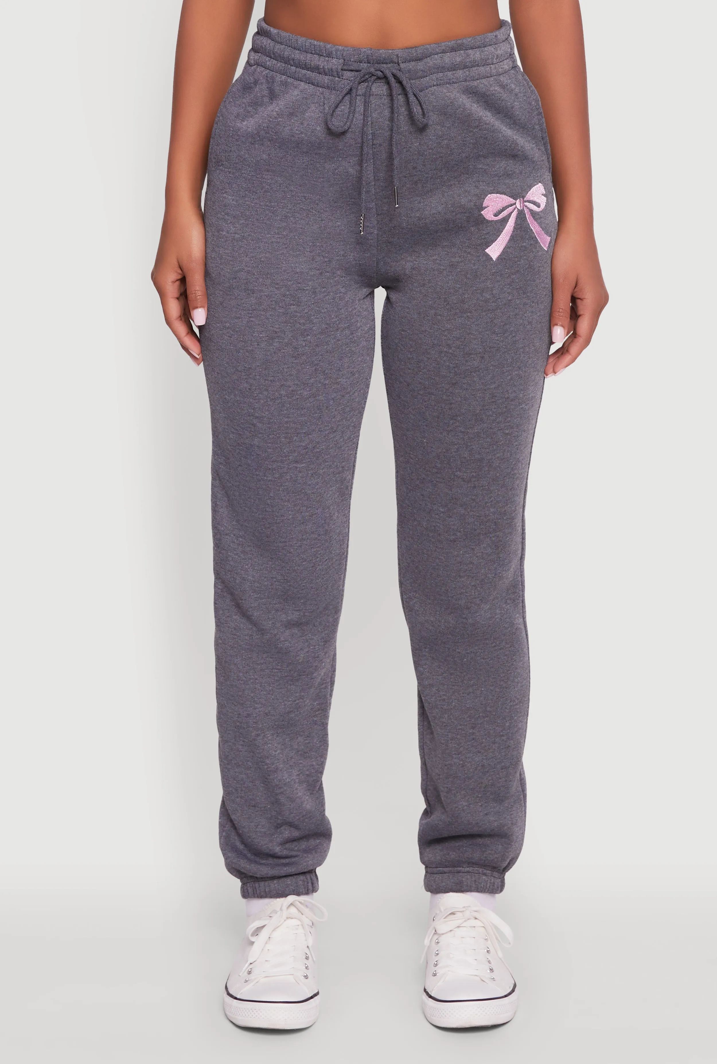 Drawstring High Waisted Embroidered Graphic Sweatpants sold by Rainbow product image thumbnail 5