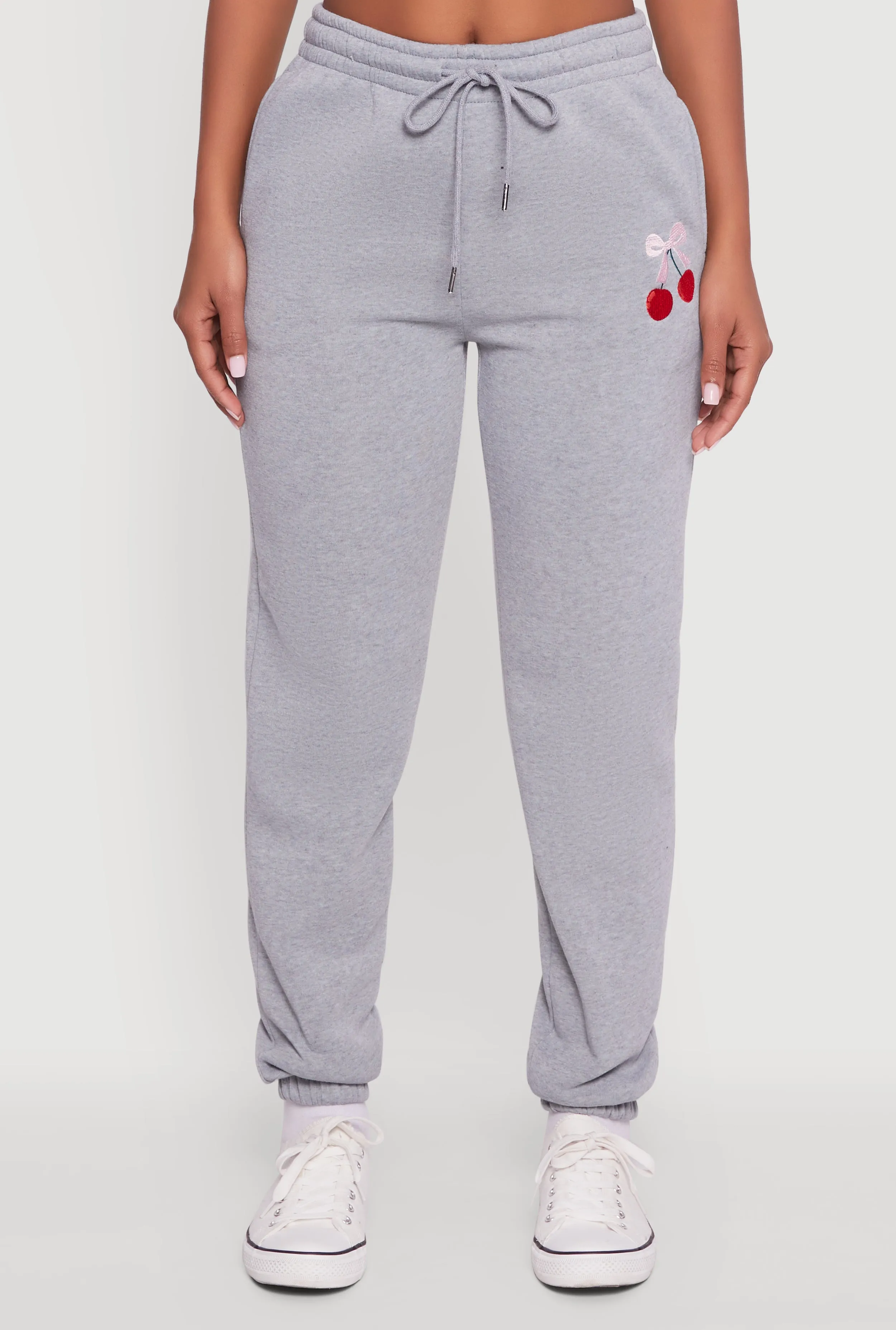 Drawstring High Waisted Embroidered Graphic Sweatpants sold by Rainbow product image thumbnail 5
