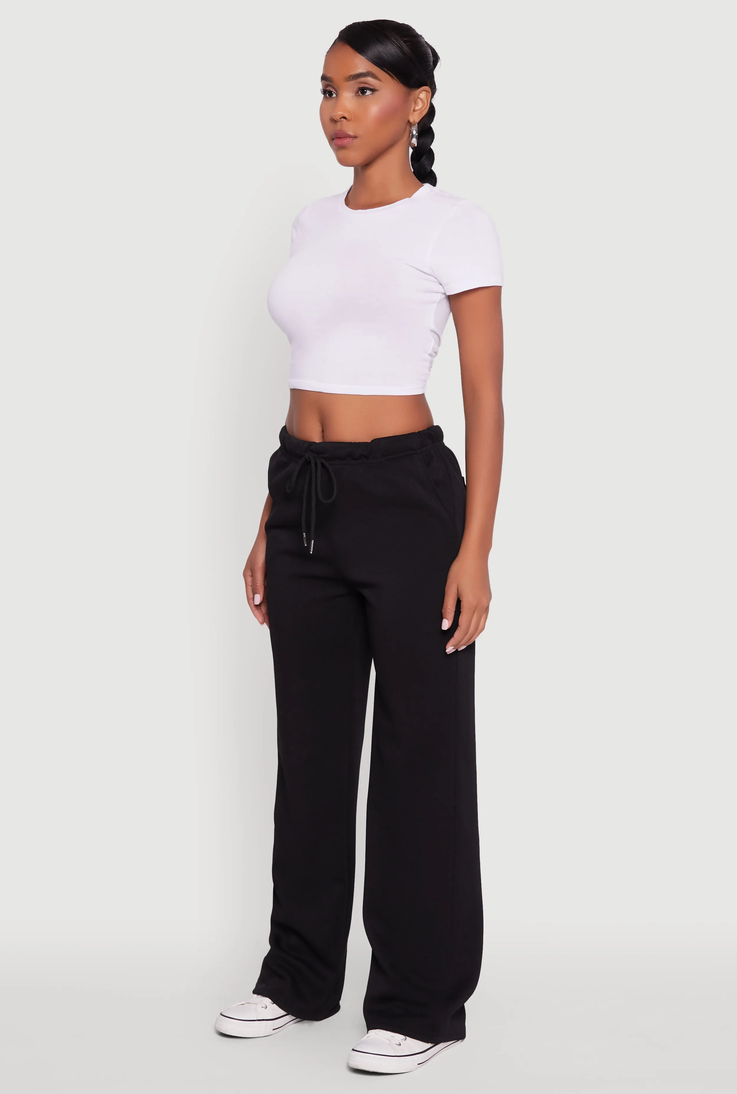 Drawstring Waist Wide Leg Sweatpants sold by Rainbow product image thumbnail 3