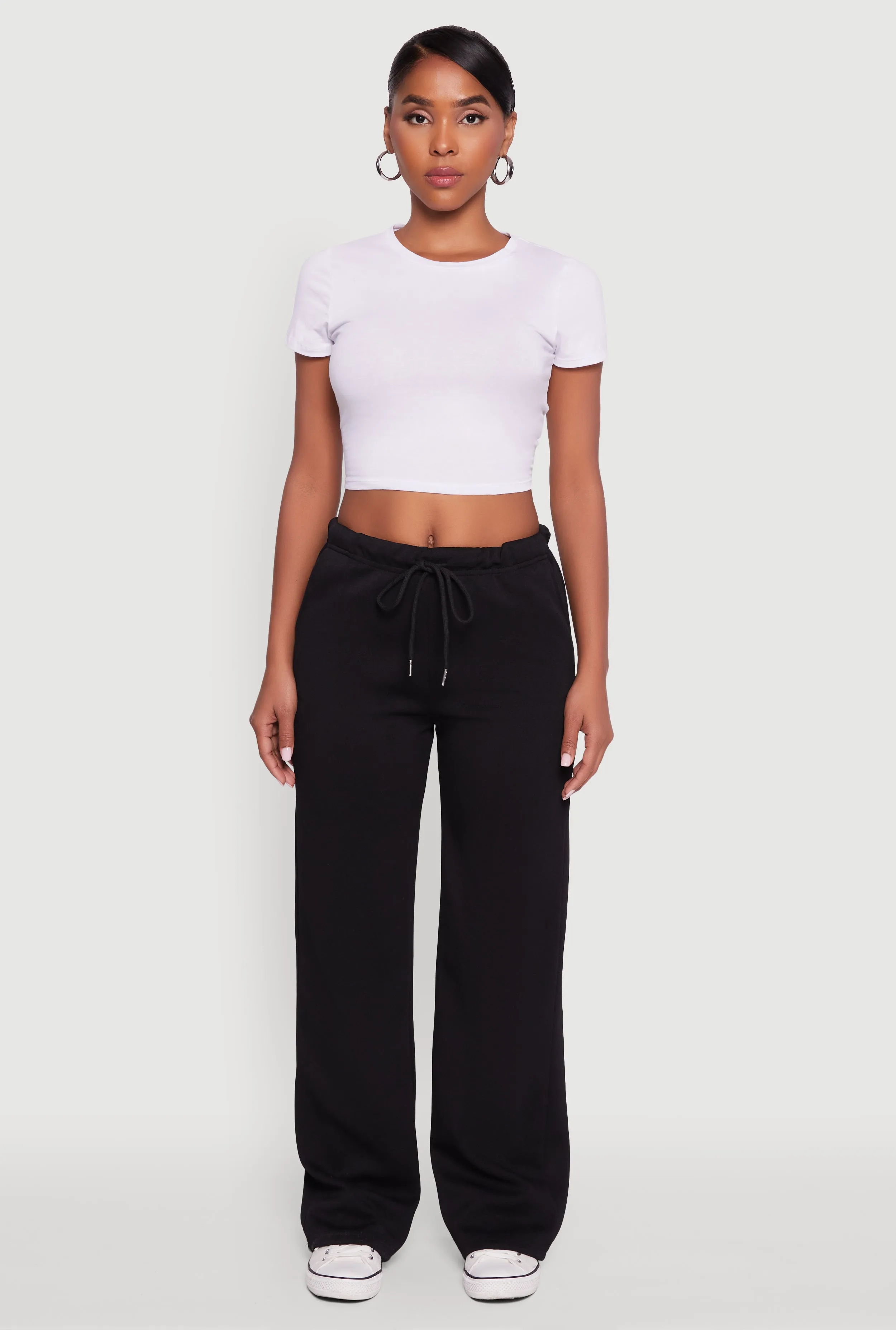 Drawstring Waist Wide Leg Sweatpants sold by Rainbow product image thumbnail 2