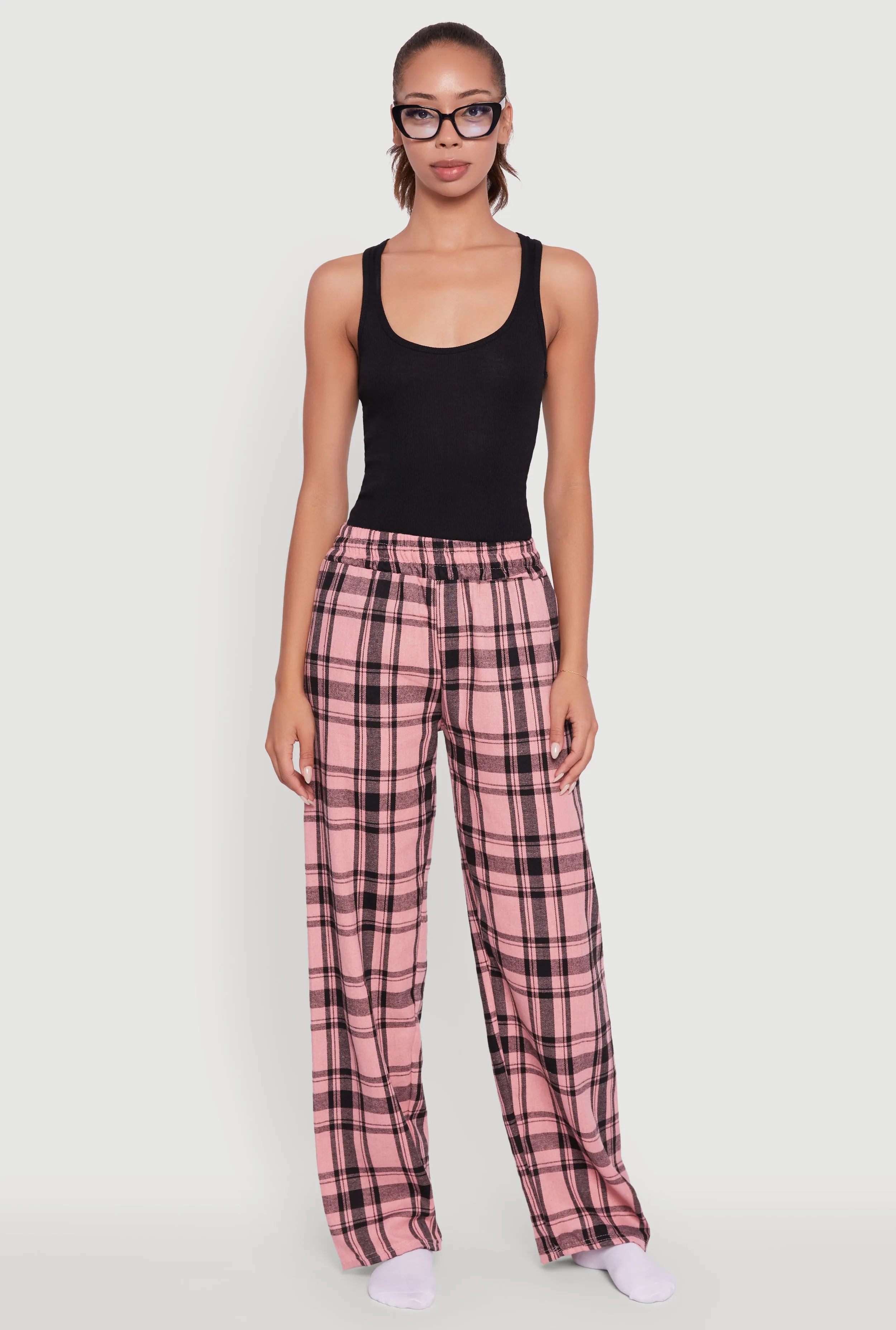 Plaid Flannel Drawstring Waist Pants and Graphic Socks sold by Rainbow product image thumbnail 2