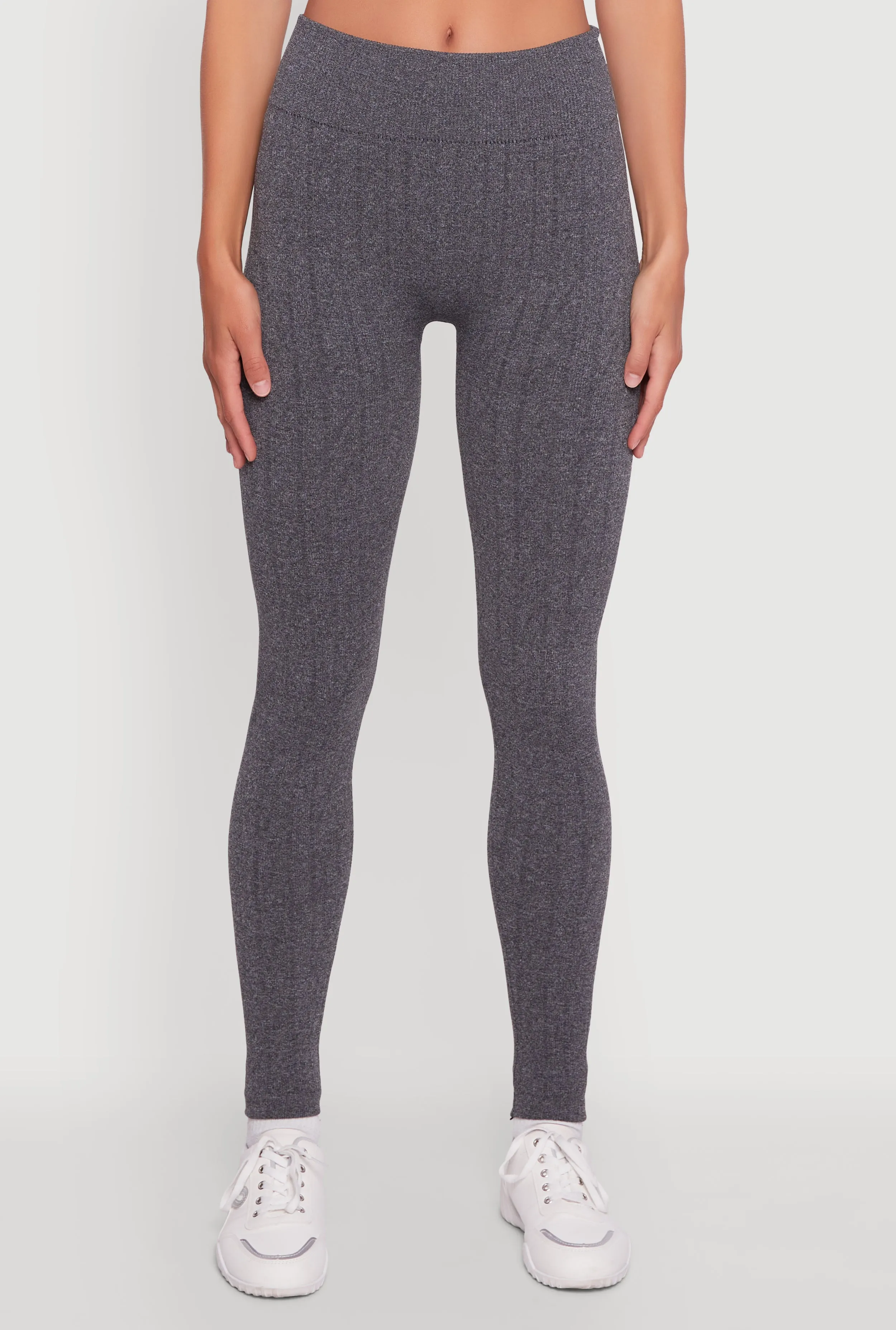 Textured Knit Fleece Lined Leggings sold by Rainbow product image thumbnail 5