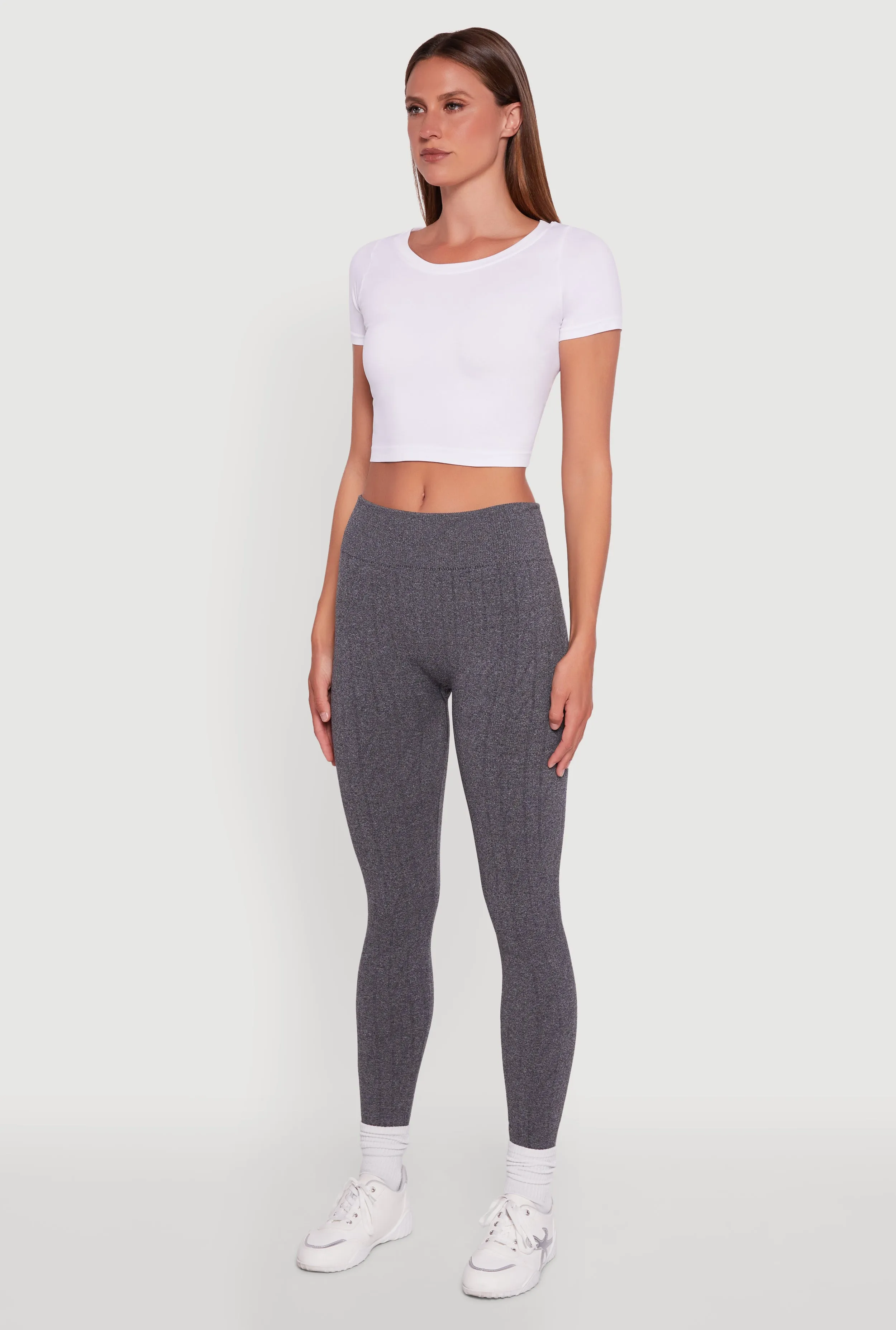 Textured Knit Fleece Lined Leggings sold by Rainbow product image thumbnail 3