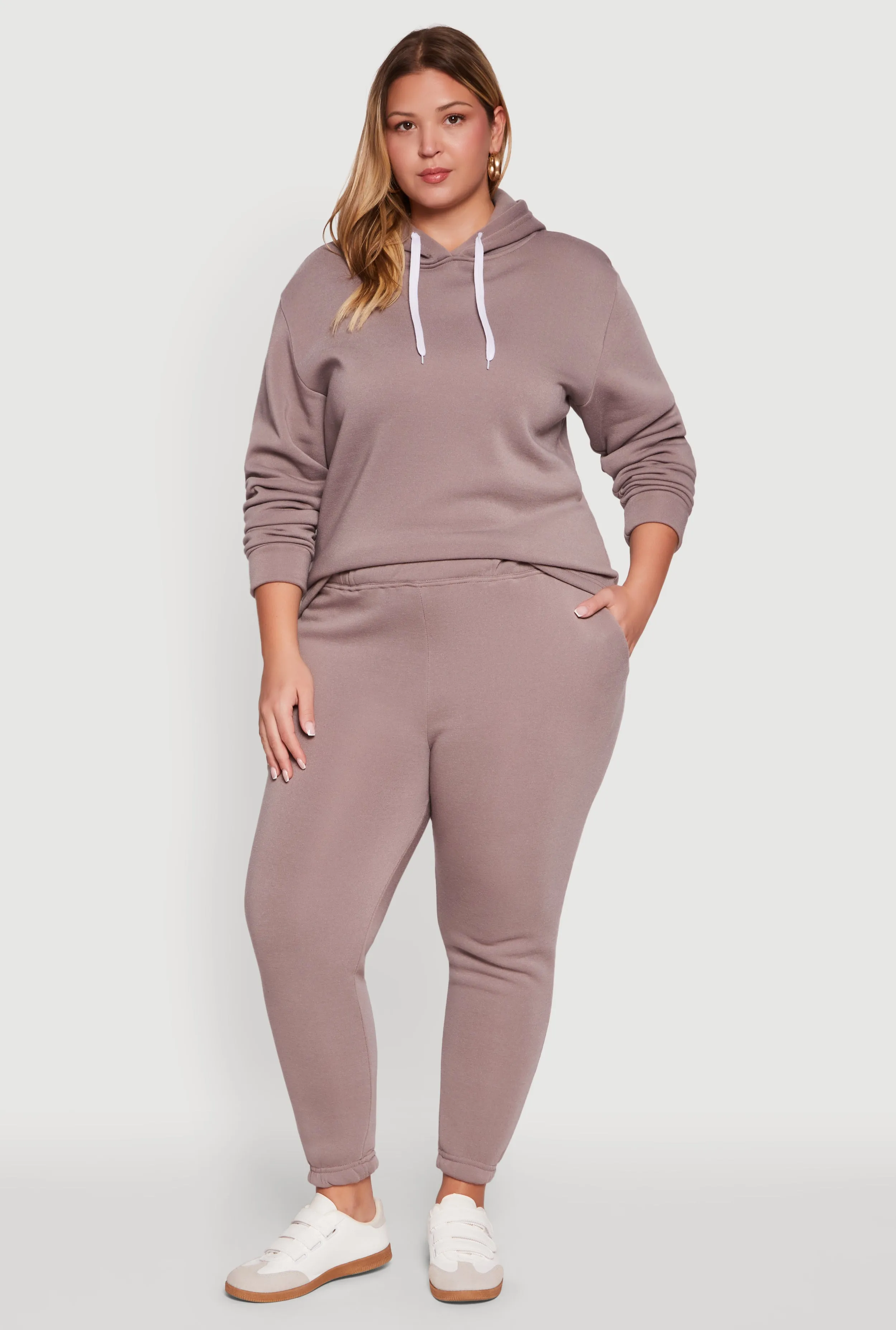 Plus Size Fleece High Waisted Sweatpants sold by Rainbow