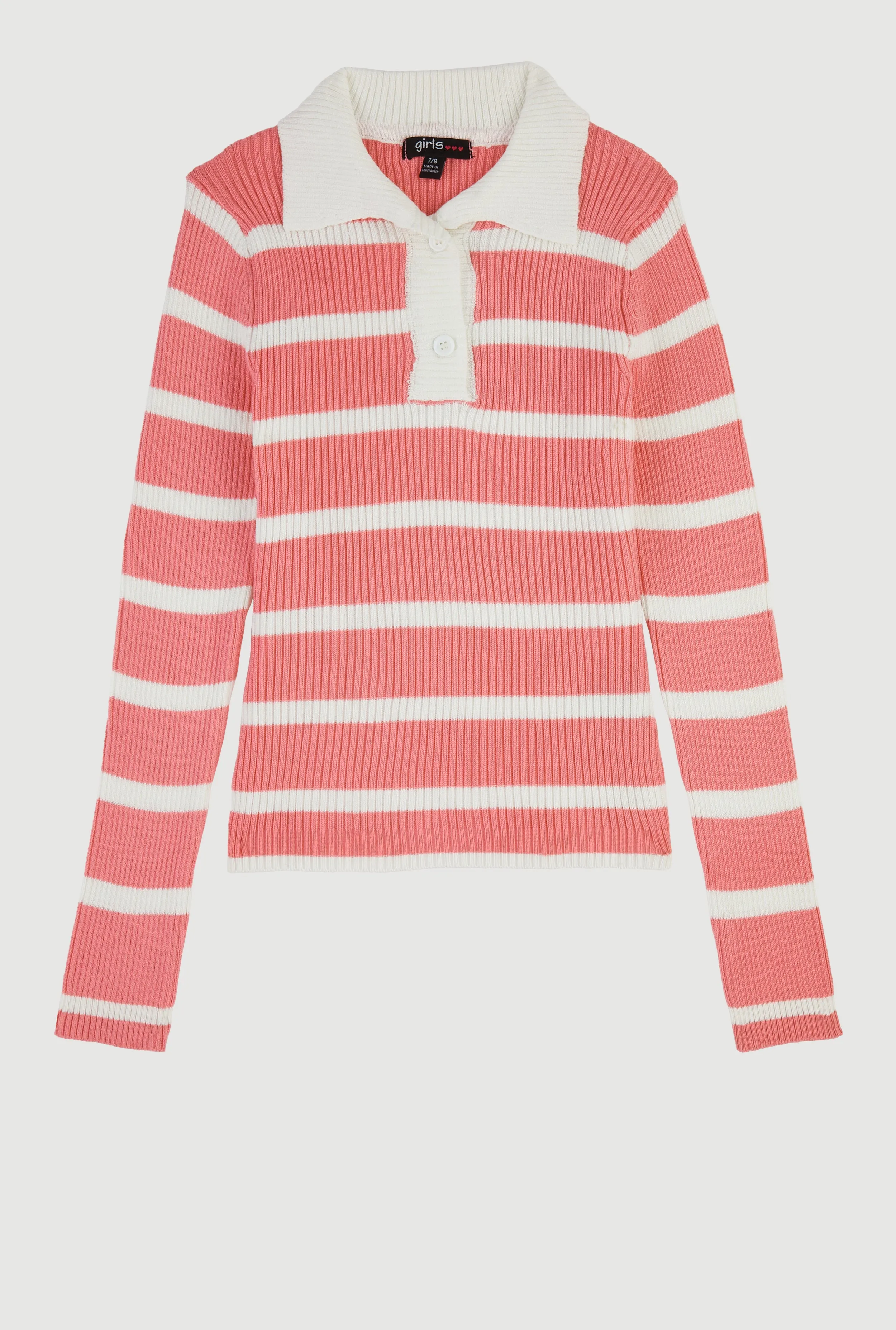 Girls Striped Collared Sweater sold by Rainbow product image thumbnail 2