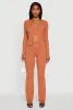 High Waisted Ribbed Knit Flared Pants sold by Rainbow