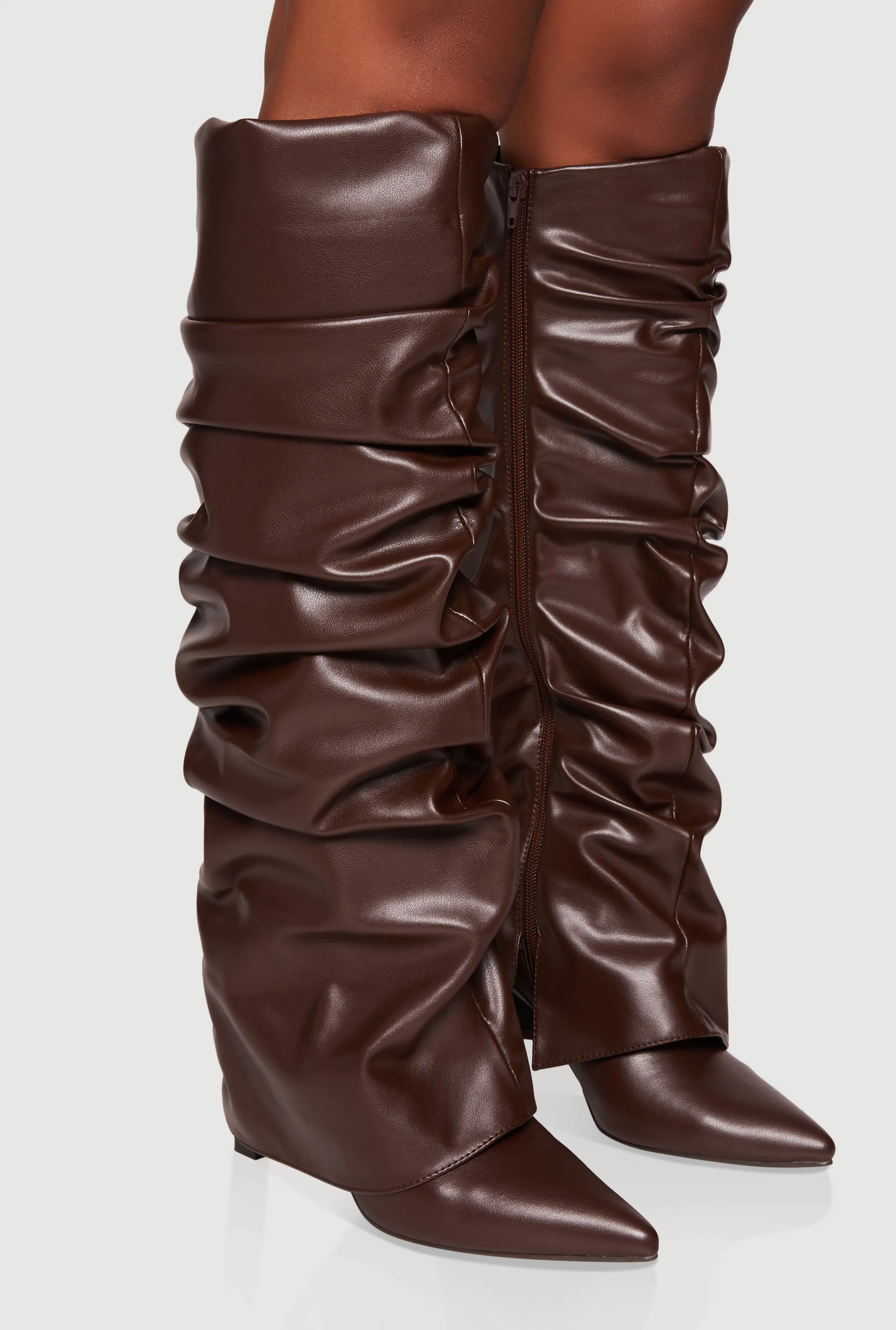 Pointy Toe Stiletto Knee High Slouch Boots sold by Rainbow product image thumbnail 2