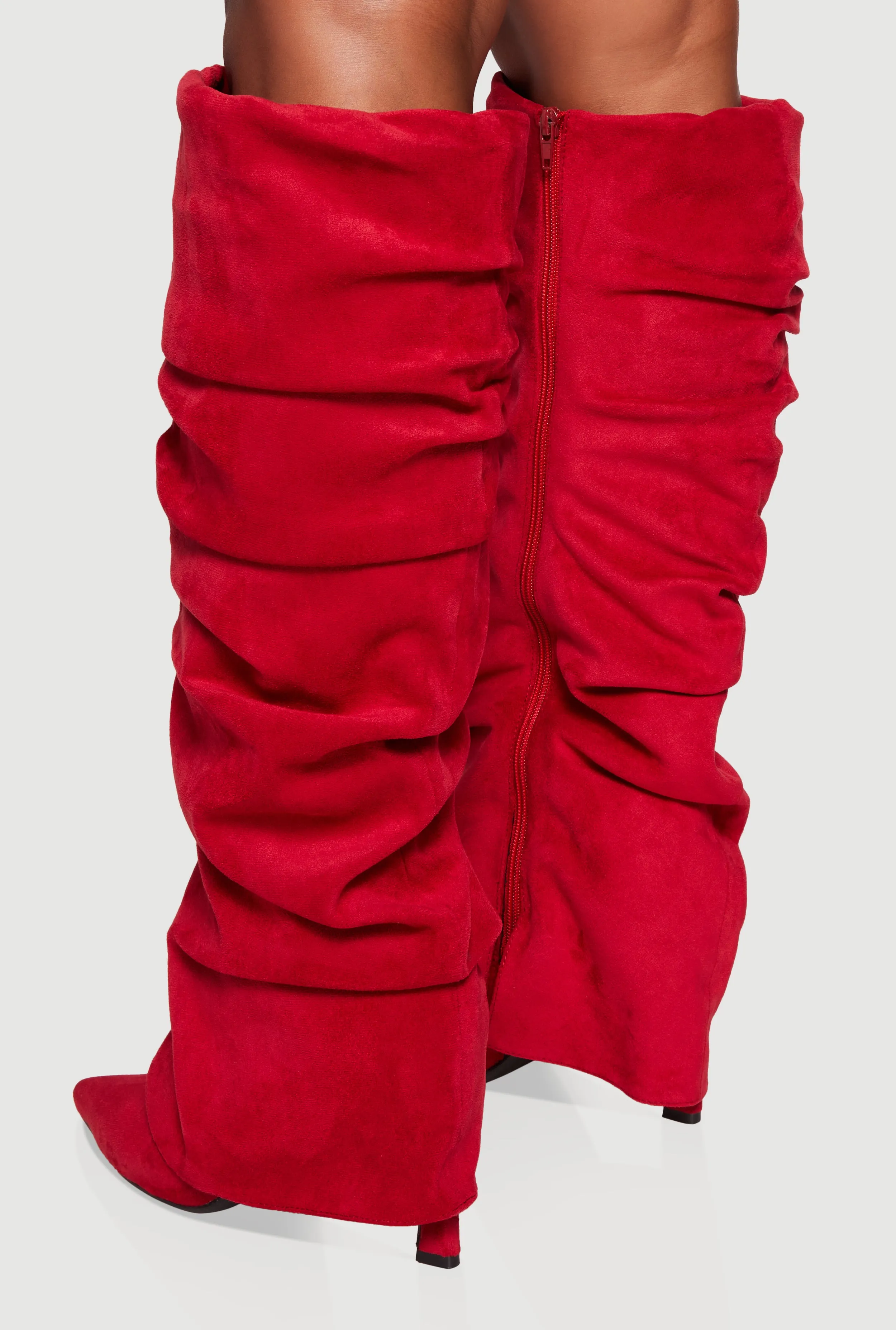 Pointy Toe Stiletto Knee High Slouch Boots sold by Rainbow product image thumbnail 3