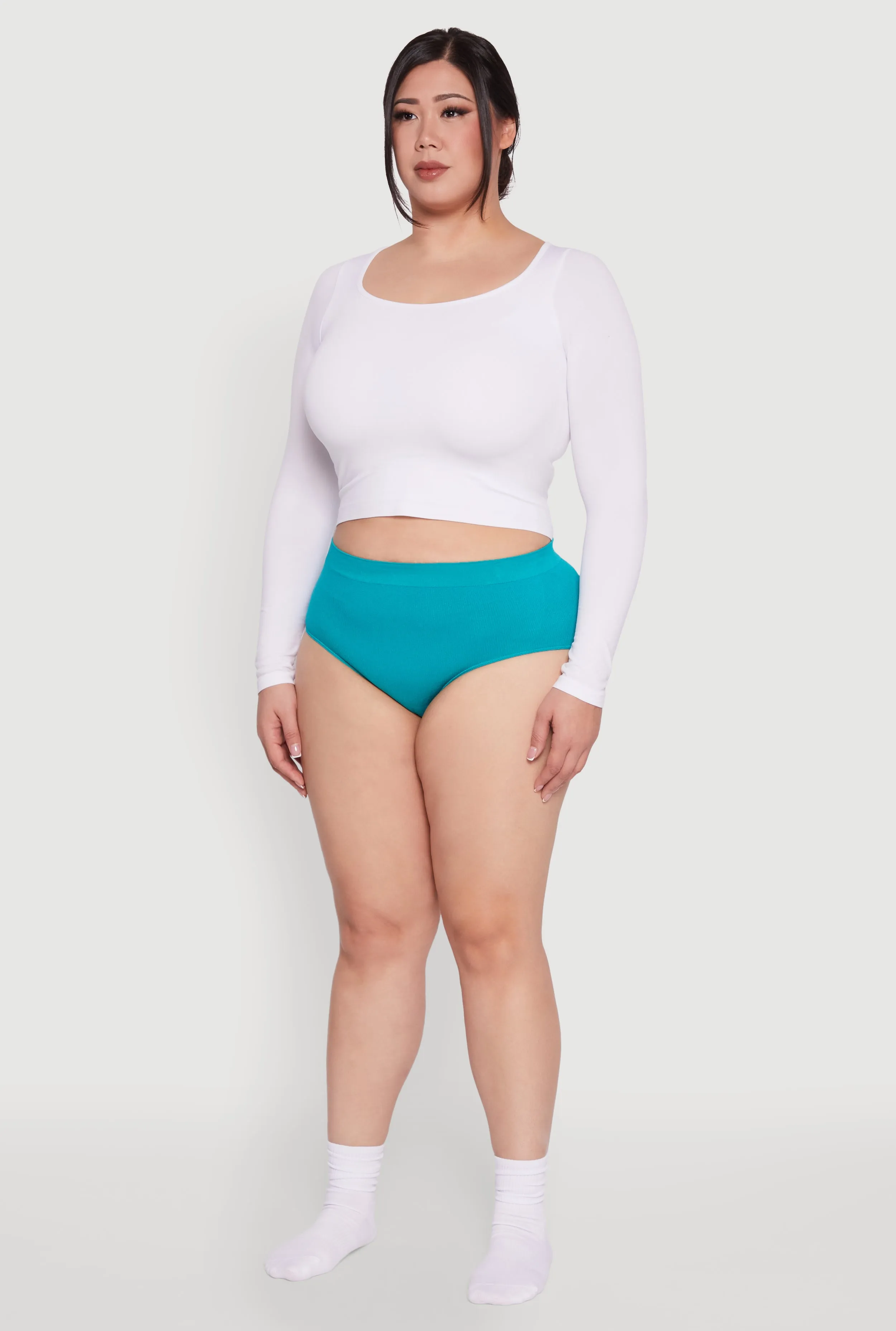 Plus Size Seamless Rib Knit Hipster Panty sold by Rainbow product image thumbnail 5