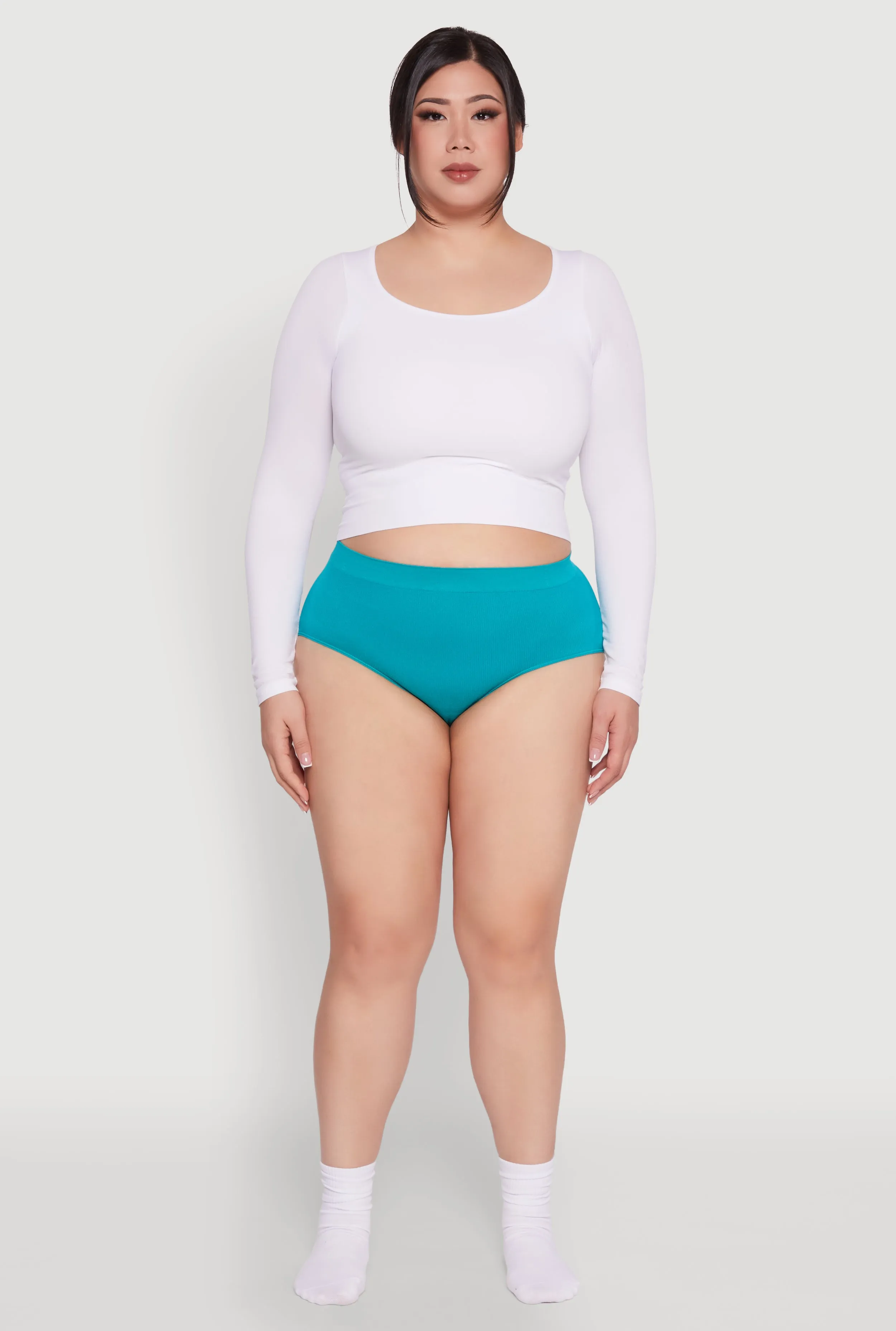 Plus Size Seamless Rib Knit Hipster Panty sold by Rainbow product image thumbnail 2