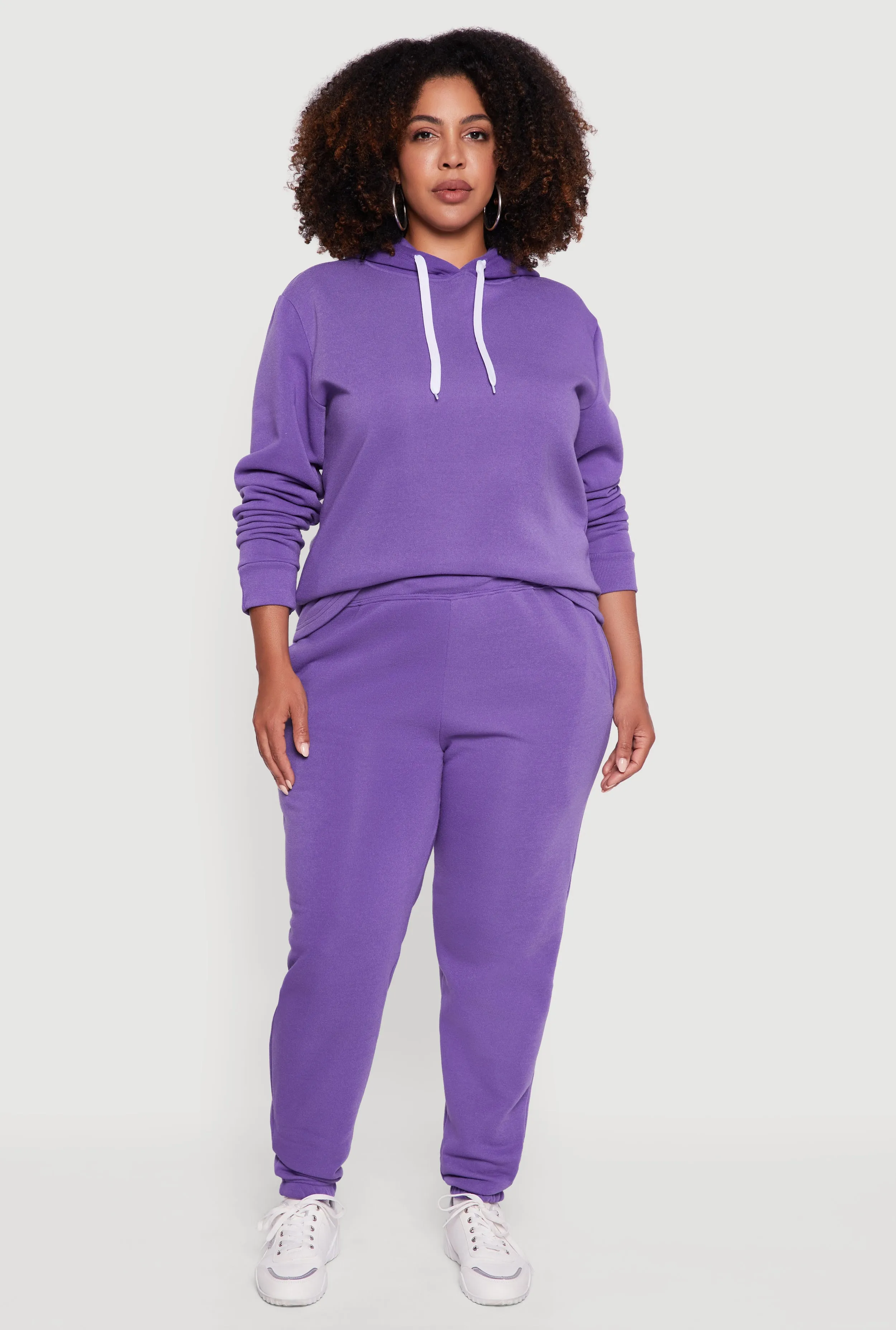 Plus Size Fleece Pullover Hoodie sold by Rainbow product image thumbnail 2