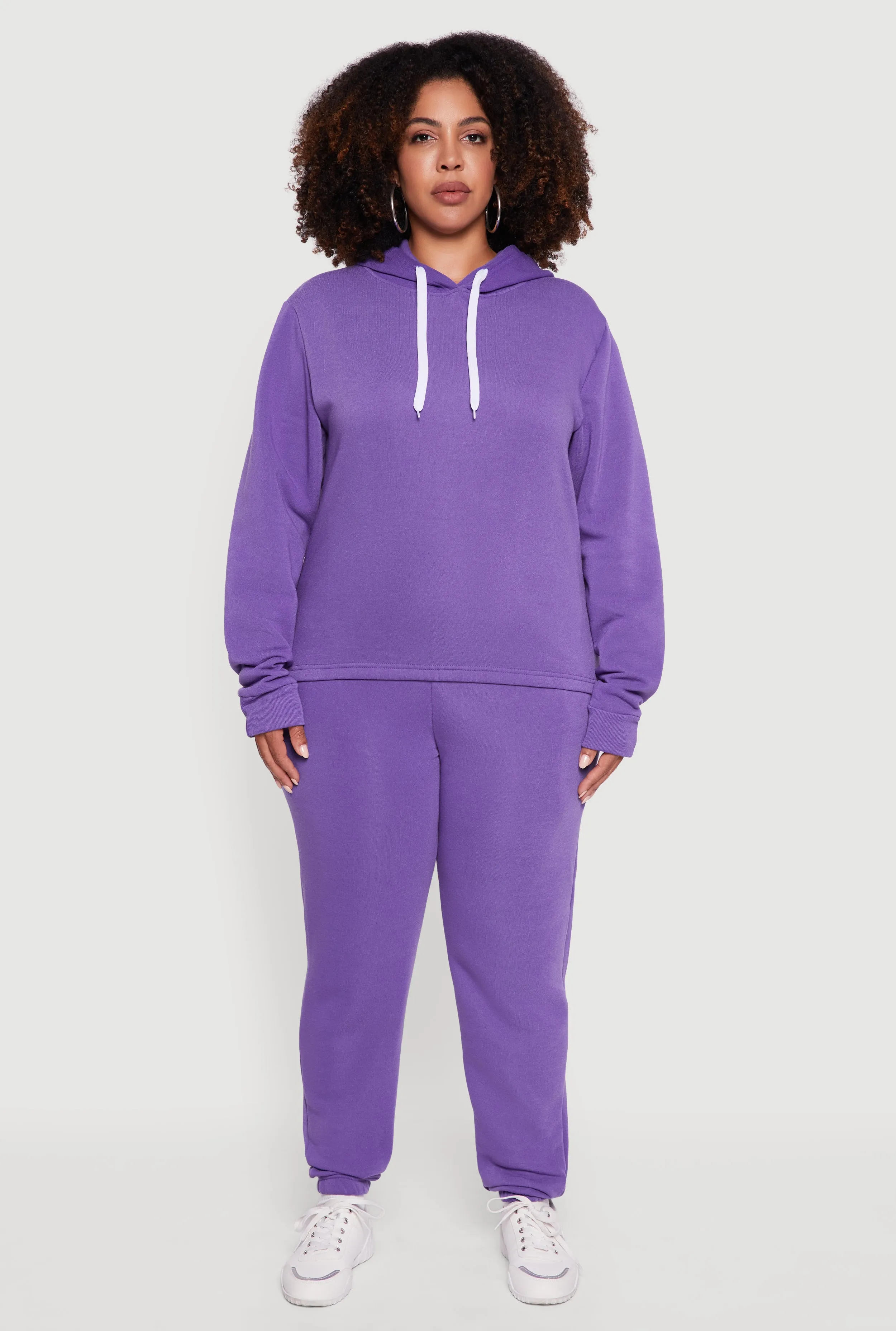 Plus Size Fleece Pullover Hoodie sold by Rainbow product image thumbnail 3