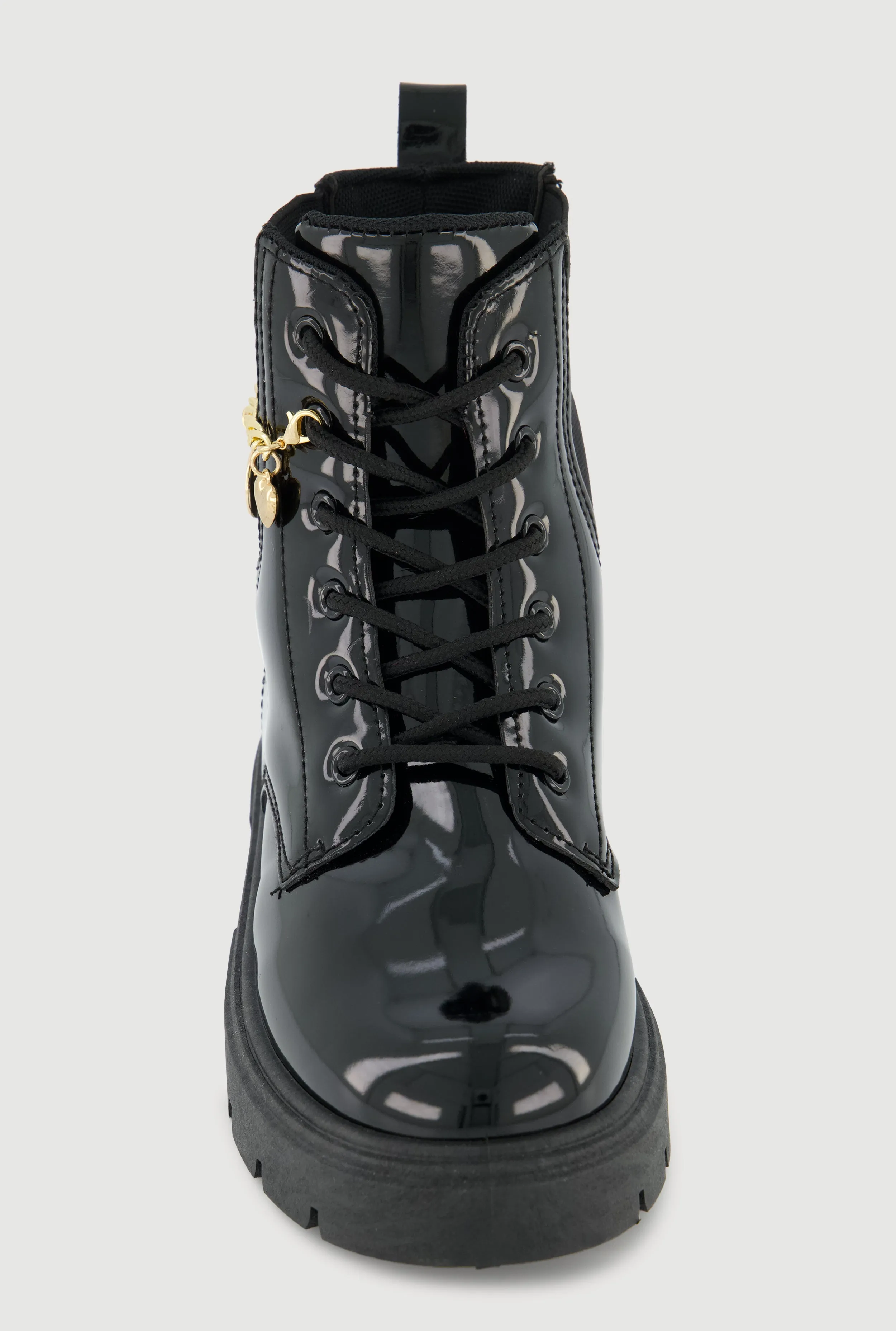 Girls Charm Chain Detail Lace Up Combat Boots sold by Rainbow product image thumbnail 2