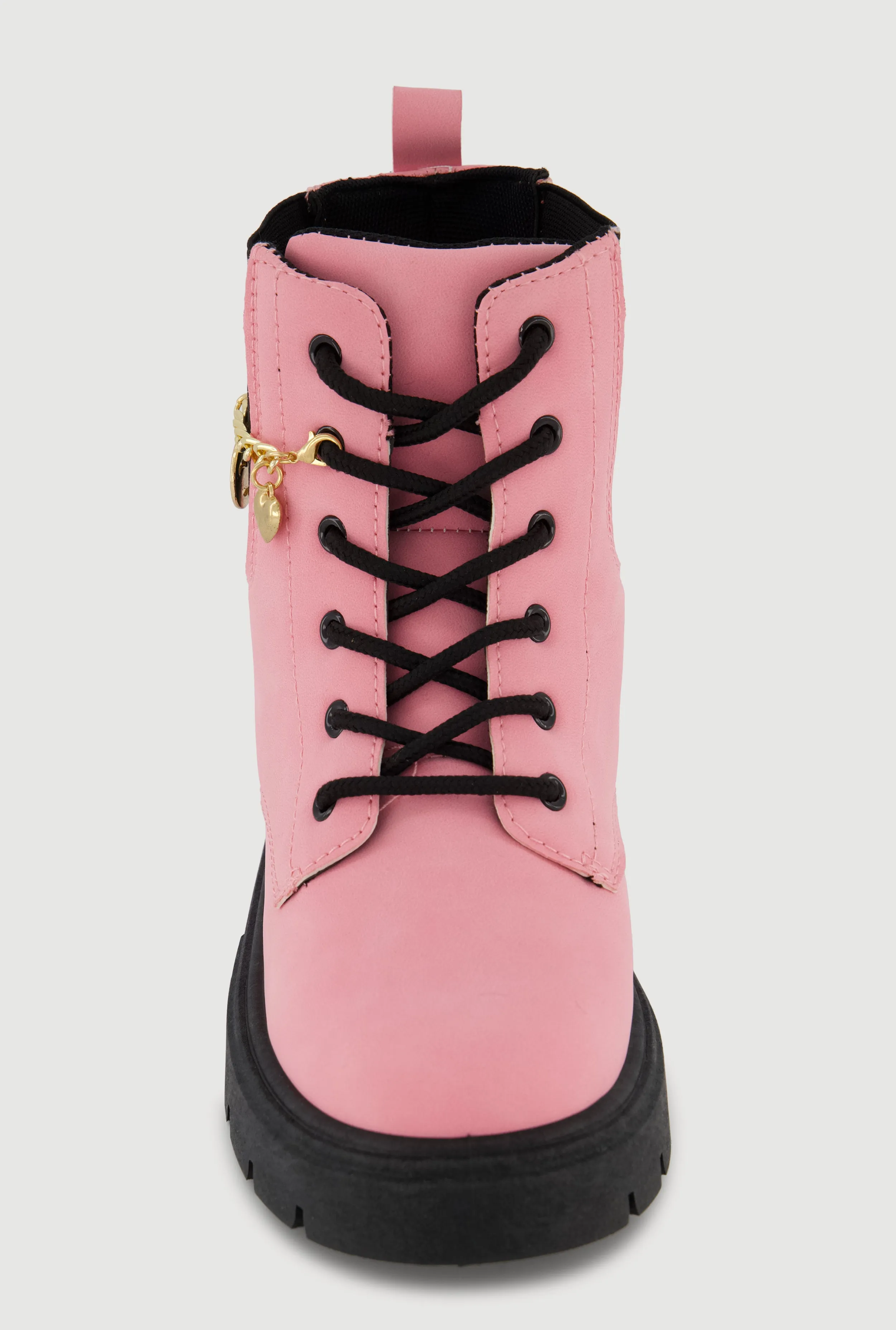 Girls Charm Chain Detail Lace Up Combat Boots sold by Rainbow product image thumbnail 2